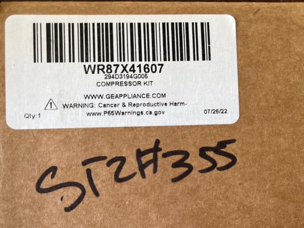 WR87X41607  OEM GE Refrigerator  Compressor Meizhi Kit  EZ80H1Y-U New Genuine — thumbnail 22