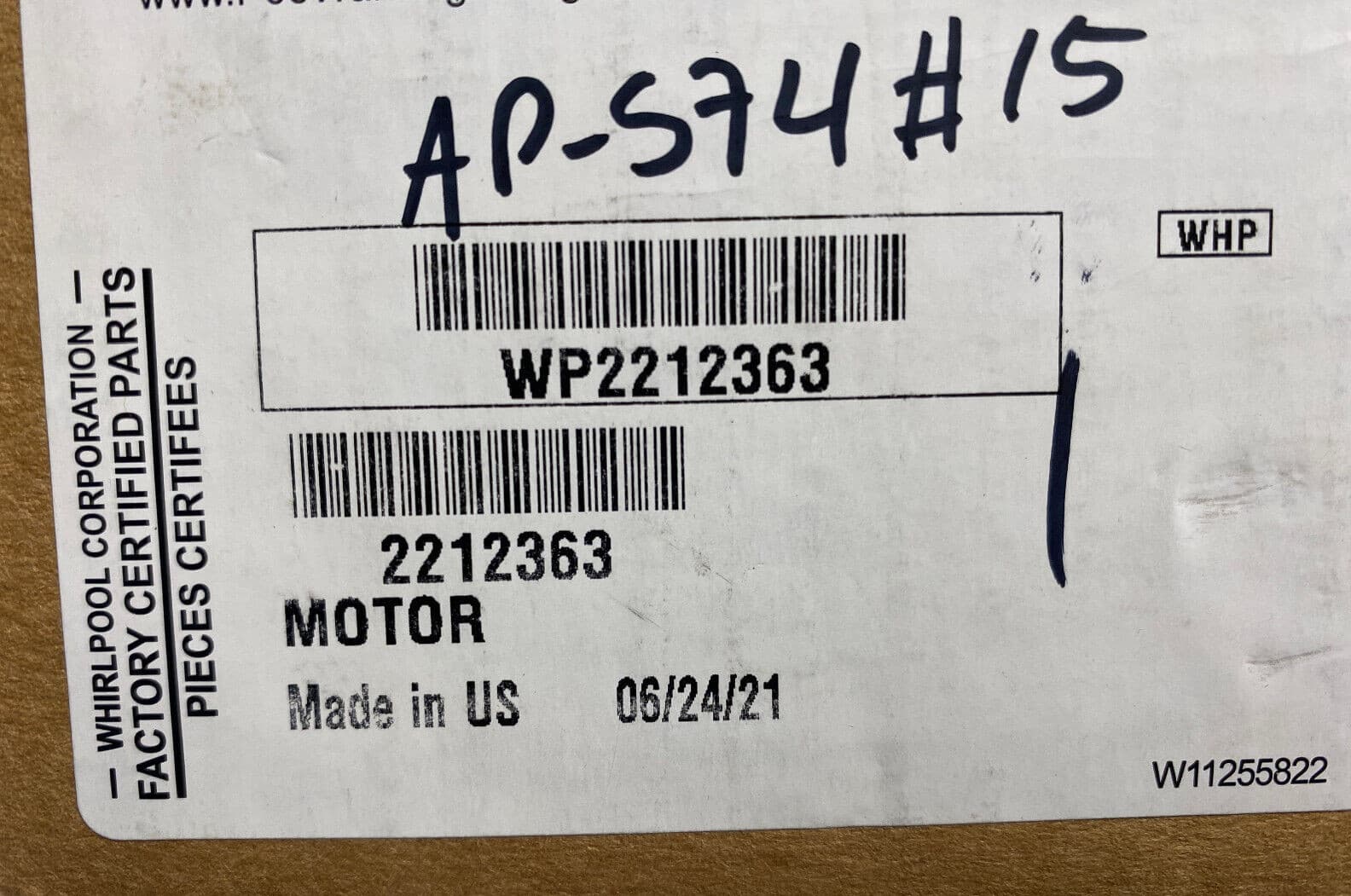 New Genuine OEM Whirlpool Refrigerator Dispenser Auger Motor WP2212363 2212363 — thumbnail 6
