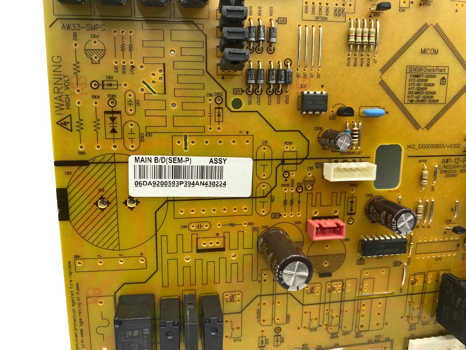 Genuine OEM Samsung Refrigerator Control Board DA92-00593P — thumbnail 2