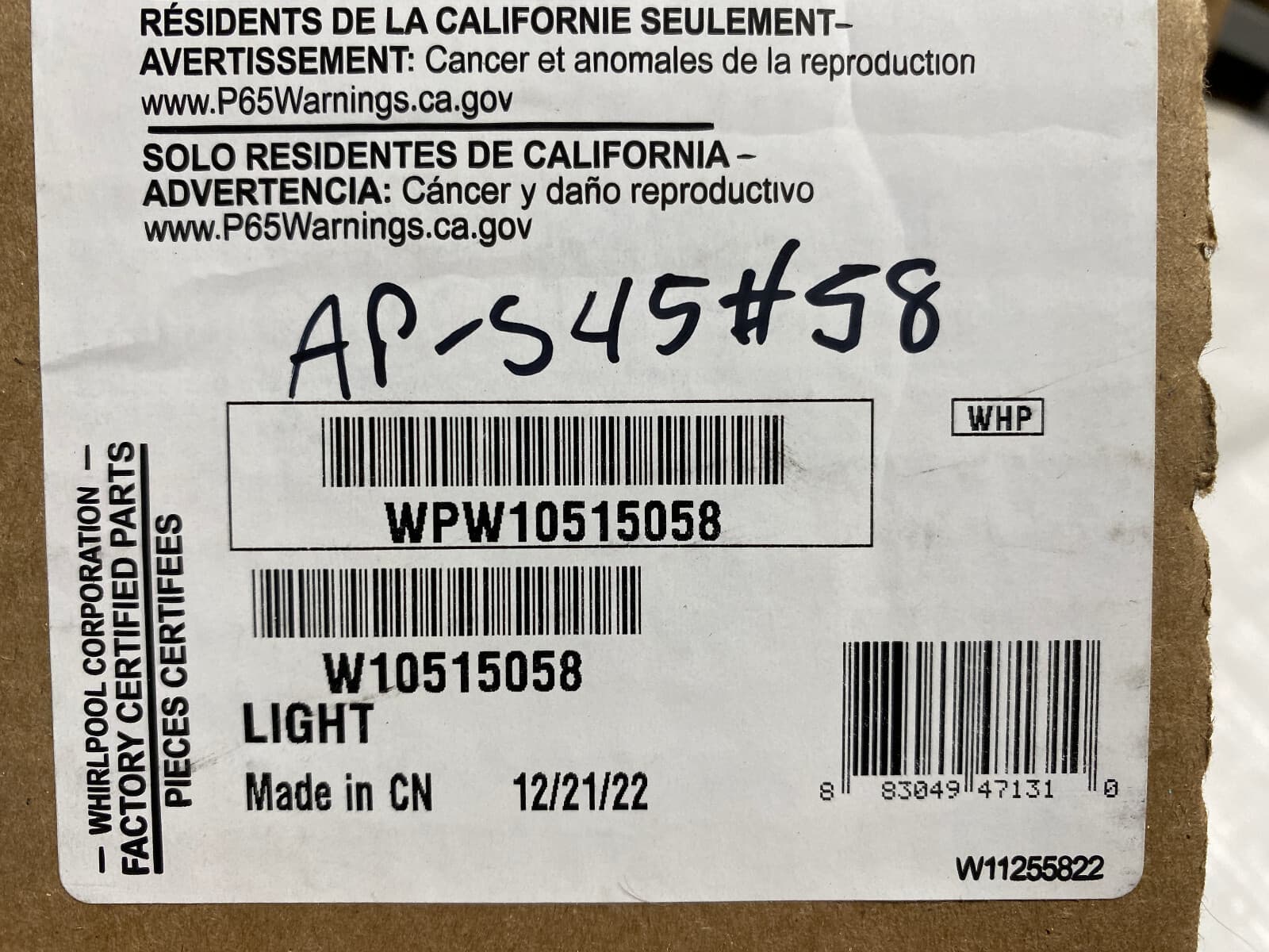 New Genuine OEM Whirlpool Refrigerator Led Light Assembly WPW10515058 W10515058 — thumbnail 5