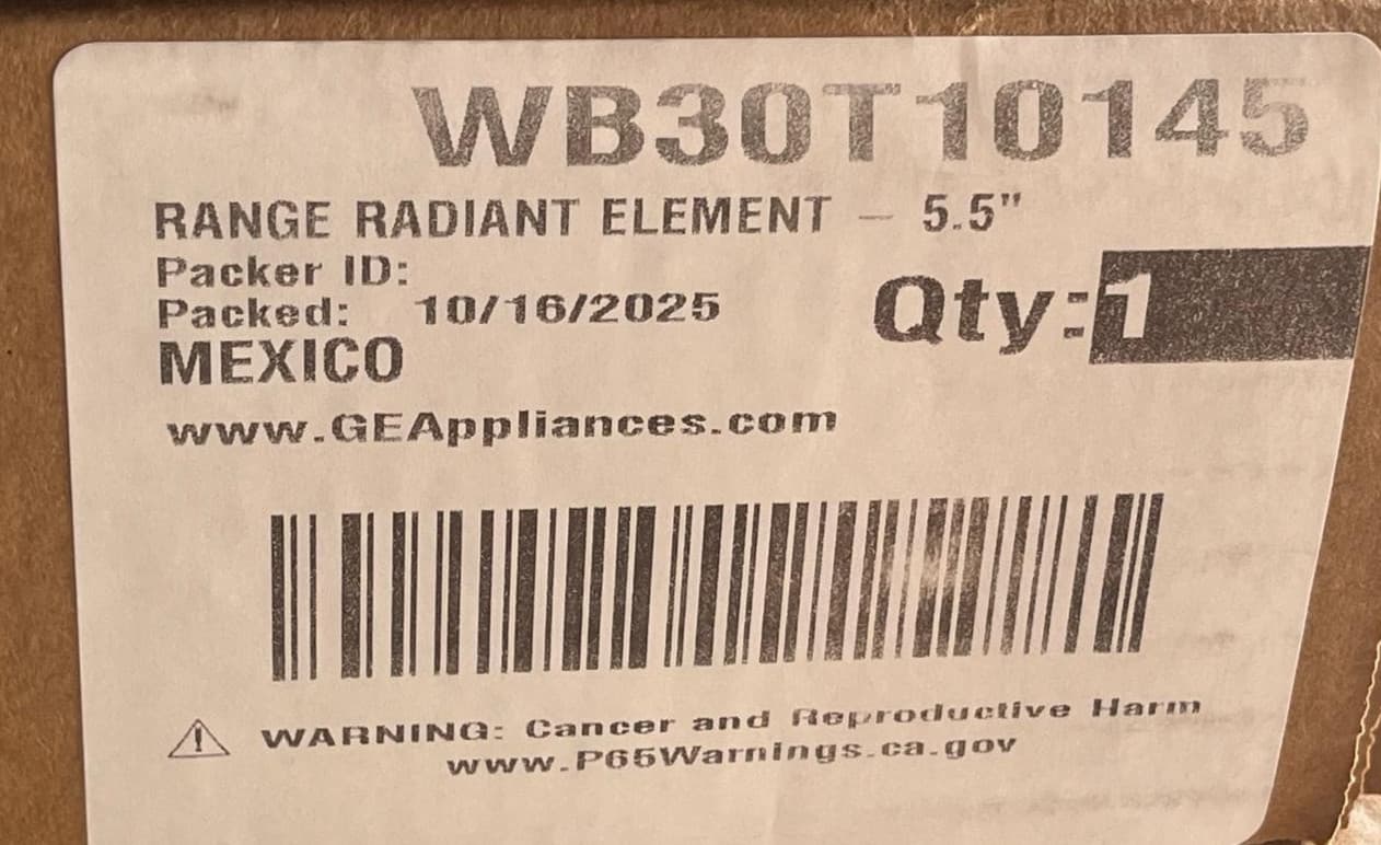 WB30T10145  GE Range Element Radiant 5.5 '' NEW Genuine — thumbnail 8