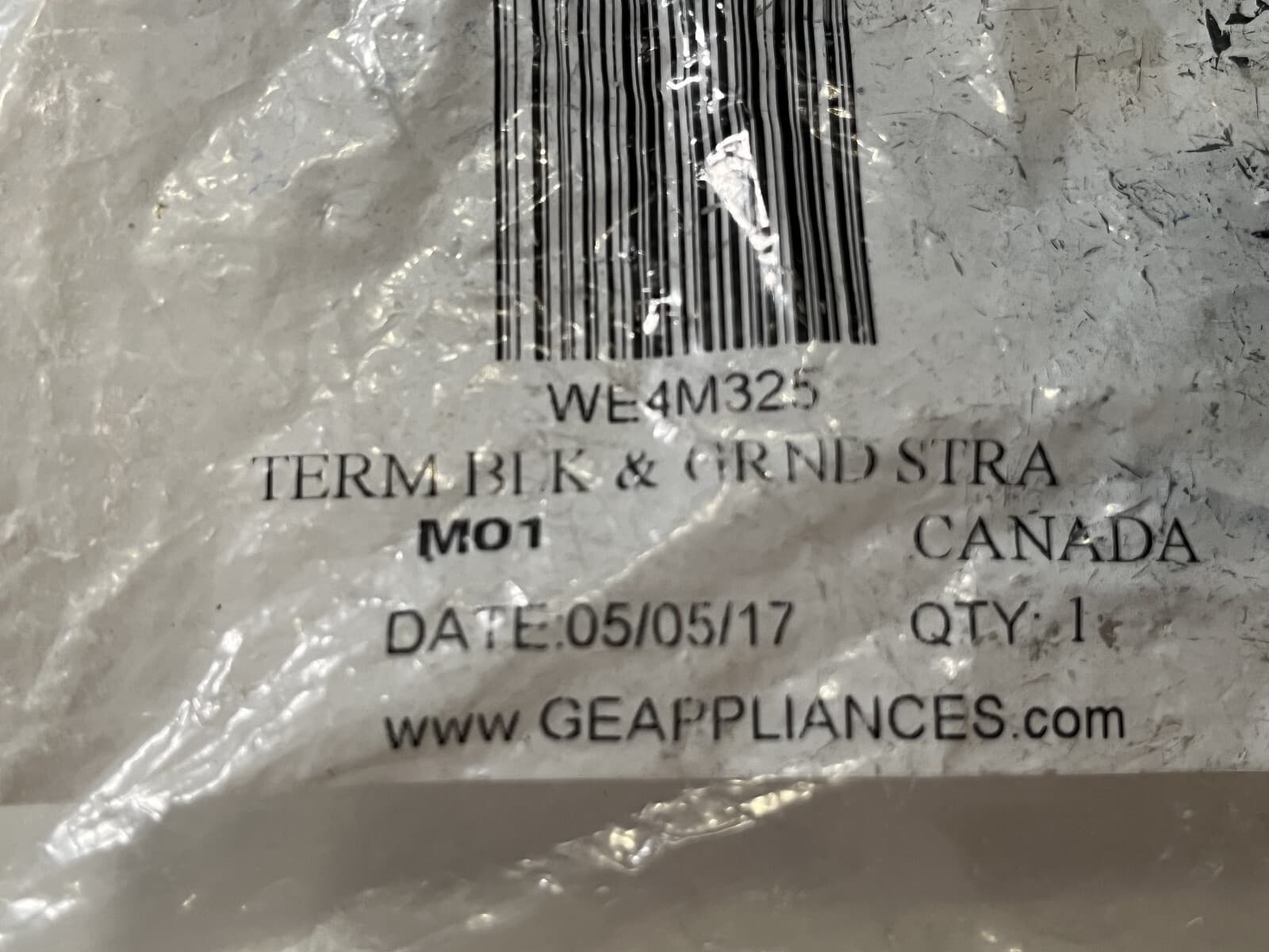New Genuine OEM GE Electric Dryer Power Terminal Block WE4M325 — thumbnail 2