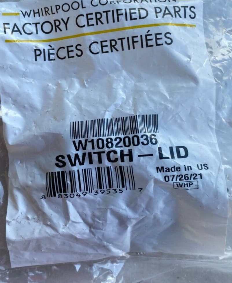 W10820036 279347 OEM Whirlpool Dryer Door Switch Kit  (Set of 2) NEW Genuine — thumbnail 4