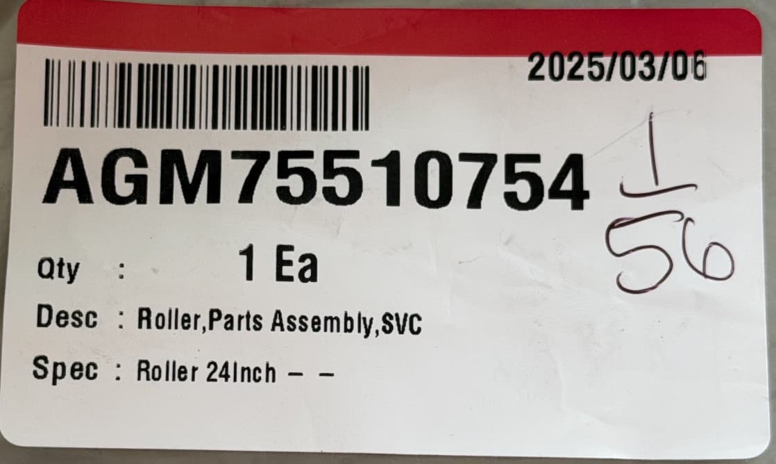 AGM75510754 OEM Genuine LG Dryer Drum Roller Support 3 pcs New Genuine — thumbnail 2