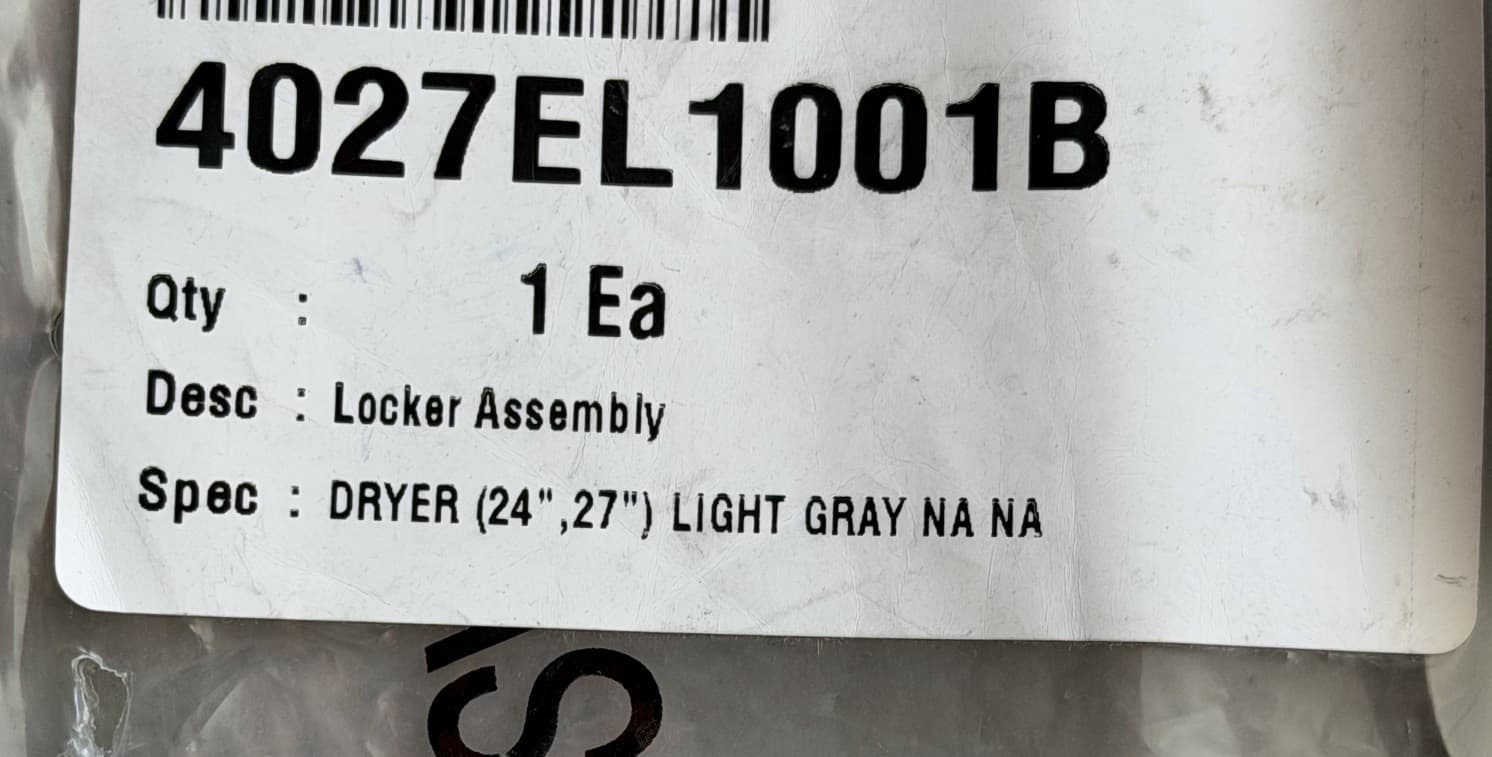 4027EL1001B OEM LG Dryer Door Latch Kit New Genuine — thumbnail 2