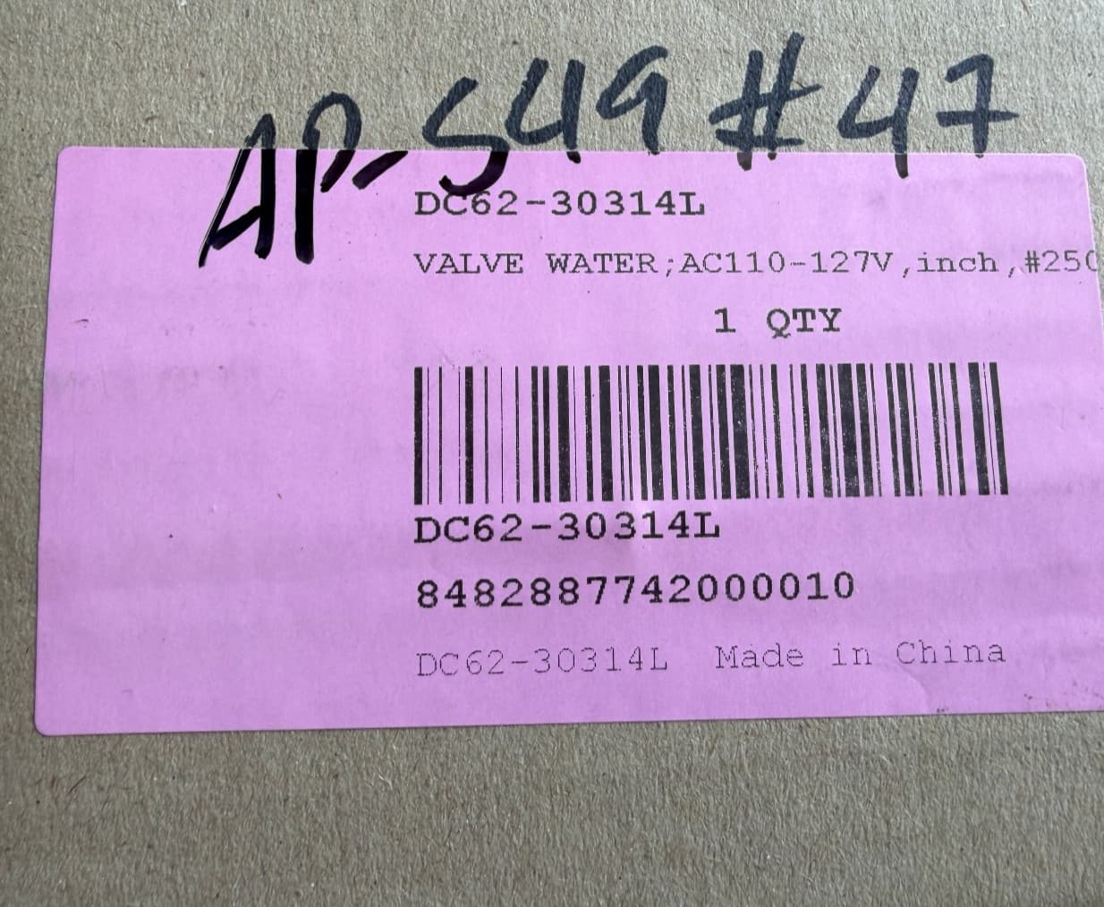 DC62-30314L OEM Samsung Dishwasher Water Inlet Valve New Genuine — thumbnail 10
