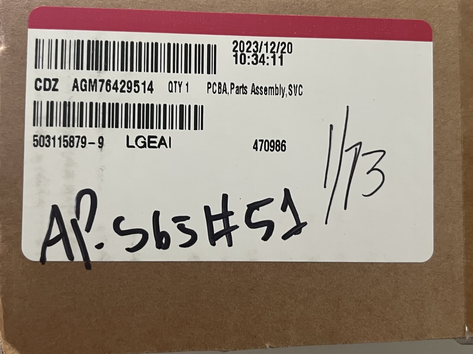 New Genuine OEM LG Dishwasher PCBA Parts Assembly SVC AGM76429514 — thumbnail 21