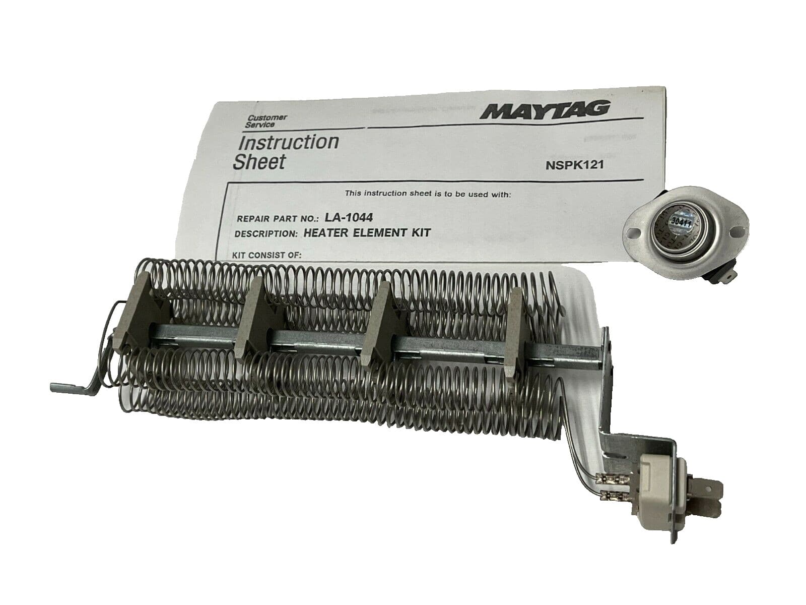 LA-1044 OEM Whirlpool Dryer Heating Element Kit  NEW Genuine — thumbnail 2