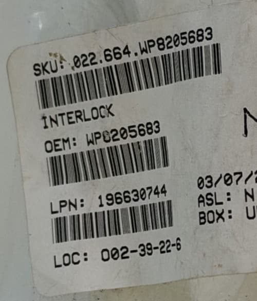 WP8205683 Whirlpool  Microwave Door Interlock Assembly OEM New Genuine — thumbnail 2
