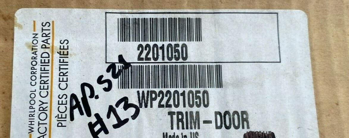 Genuine OEM Whirlpool  Trim- Door WP2201050 — thumbnail 2