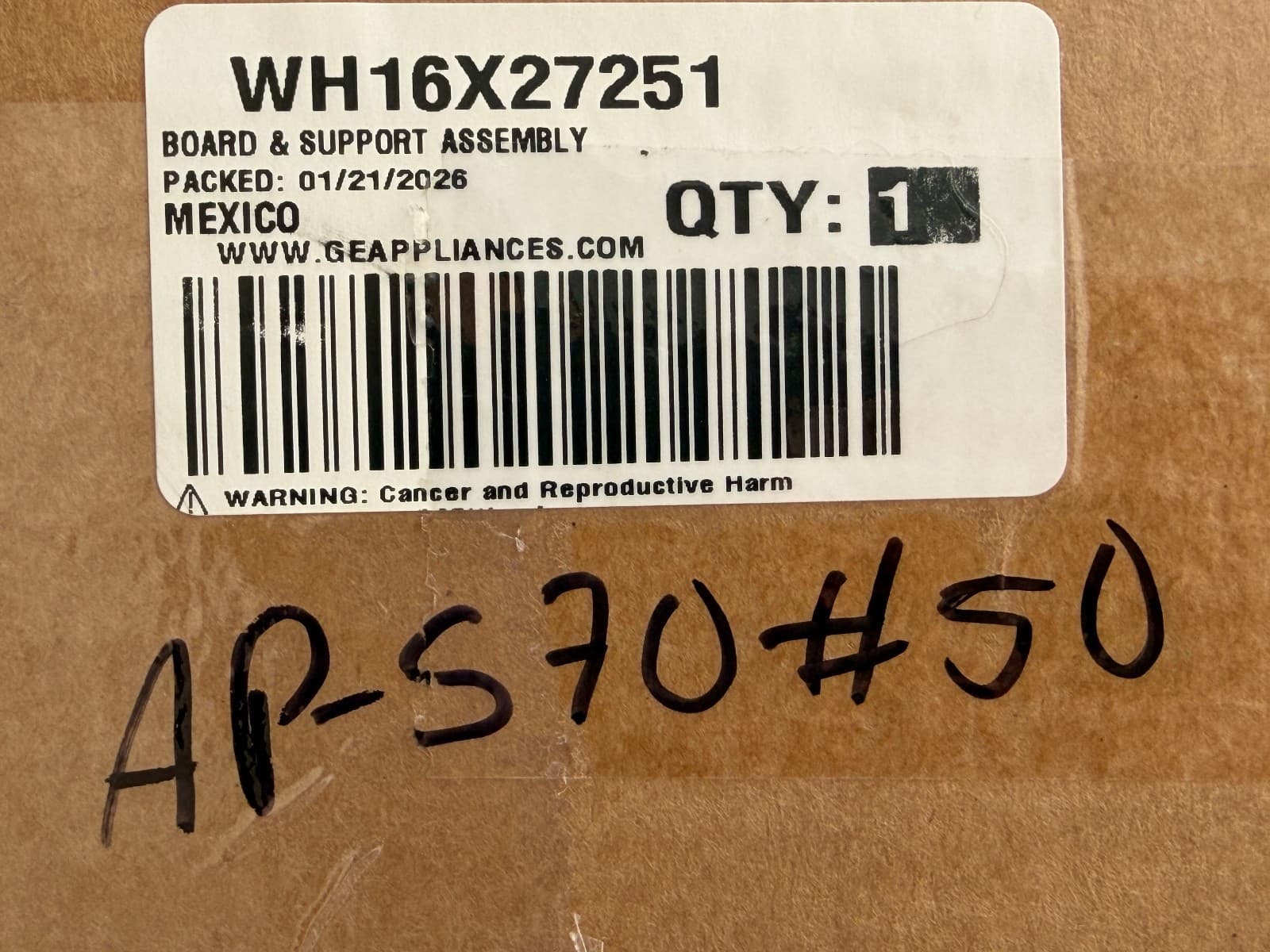 WH16X27251 OEM GE Control Board and Support Assembly New Genuine — thumbnail 5