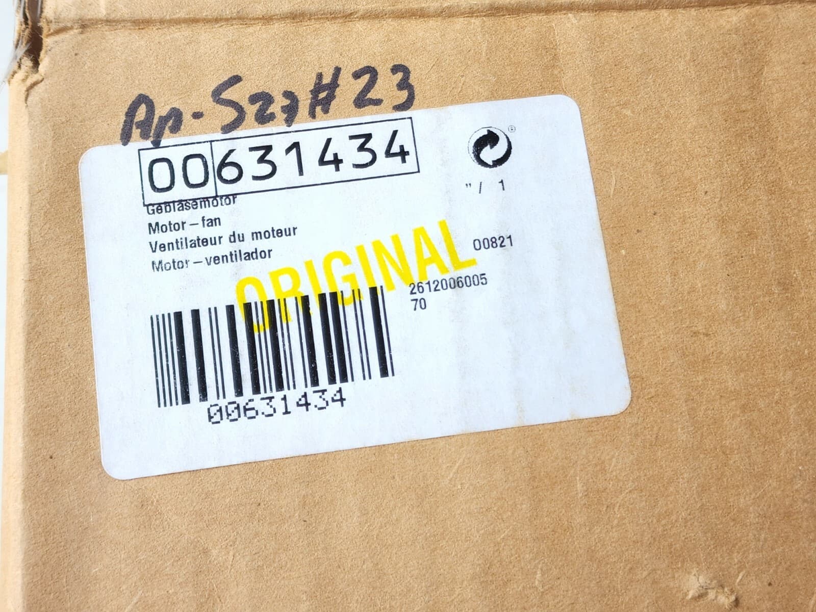 New Genuine OEM Bosch Motor-Fan 00631434 — thumbnail 7