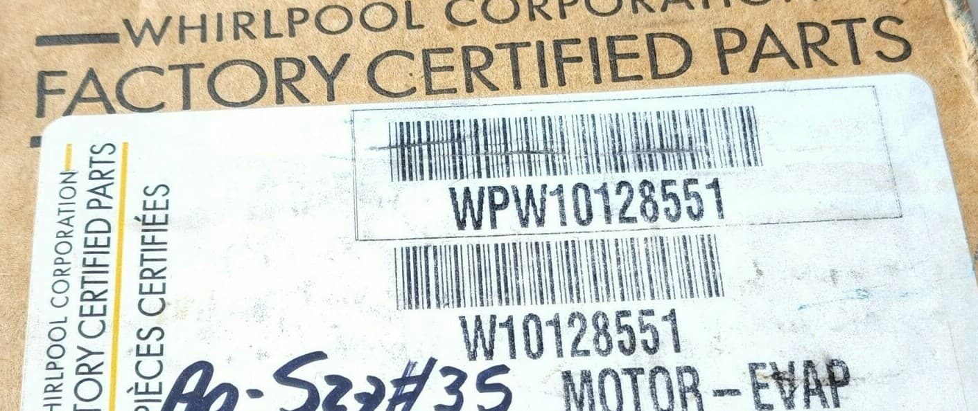 New Genuine Whirlpool Refrigerator Evaporator Fan Motor WPW10128551 — thumbnail 5