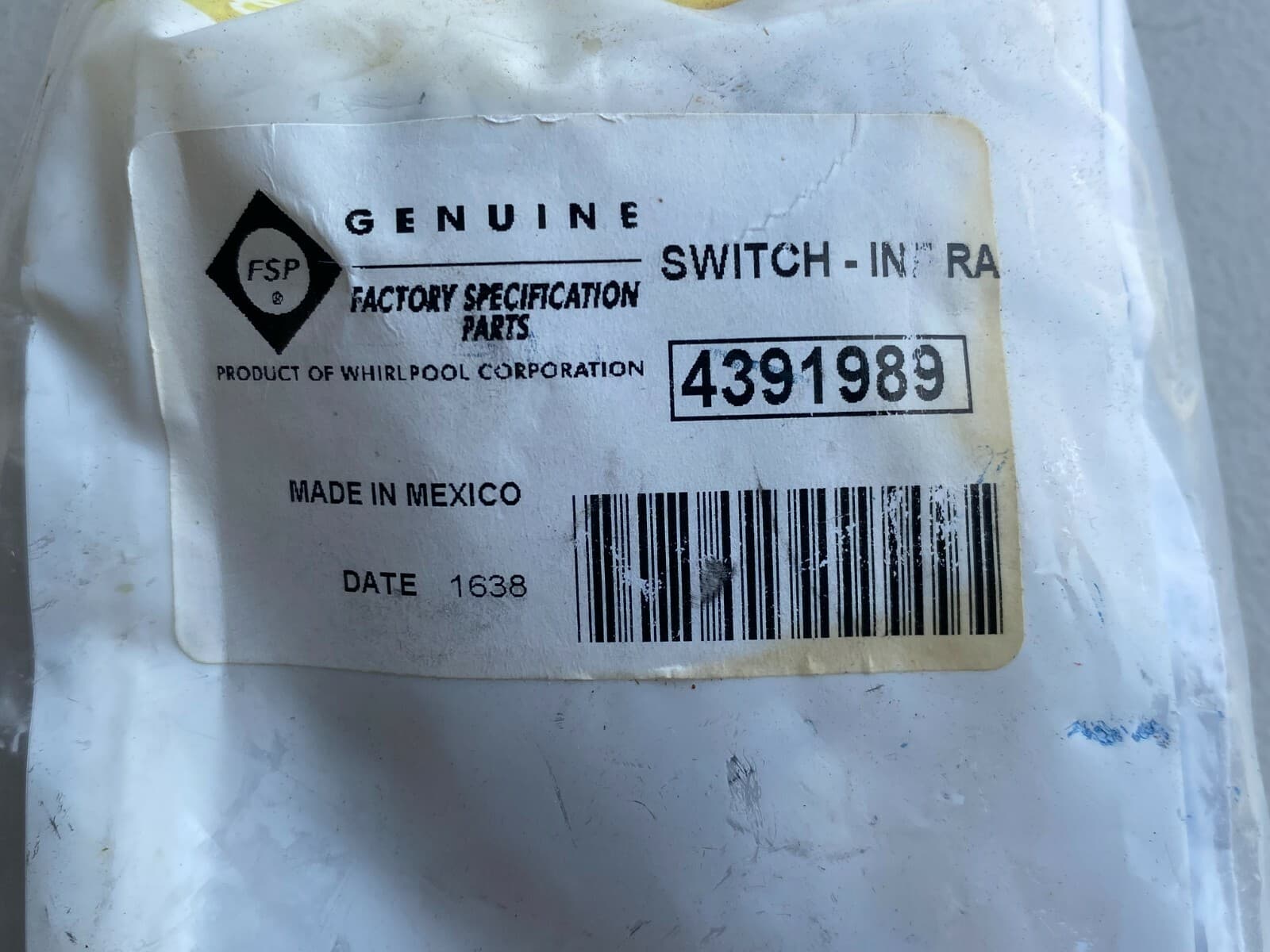 NEW Genuine OEM Whirlpool Range Surface Element Switch -Inf Kit 4391989 — thumbnail 10
