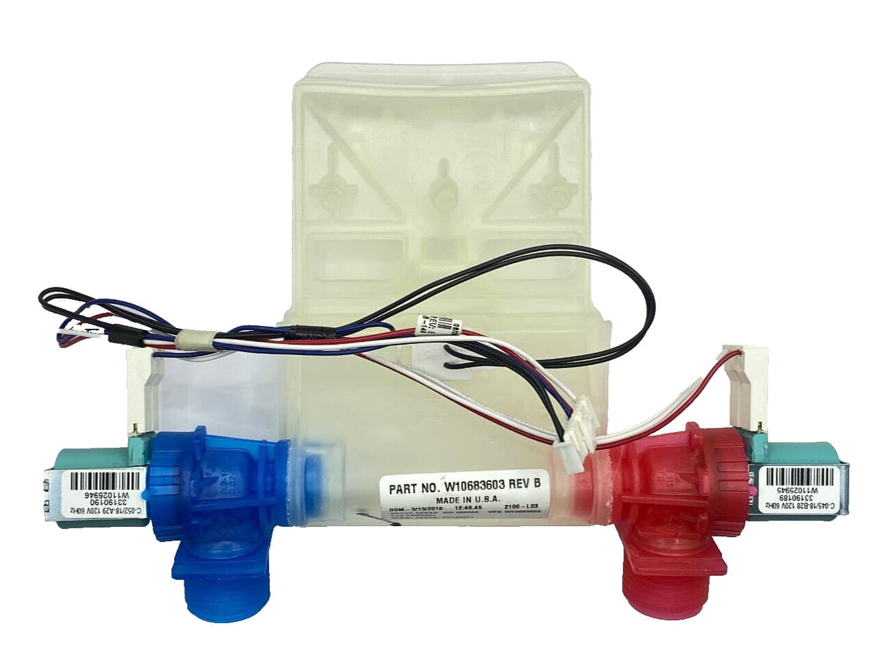 New OEM Genuine  Whirlpool Washer Water Valve W10683603