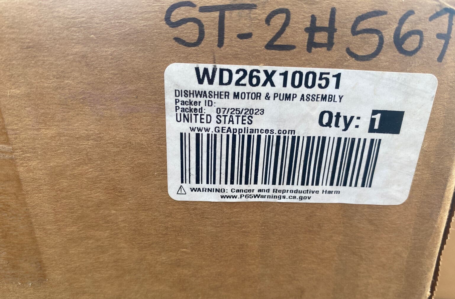 New Genuine OEM GE Dishwasher Pump and Motor WD26X10051 — thumbnail 8