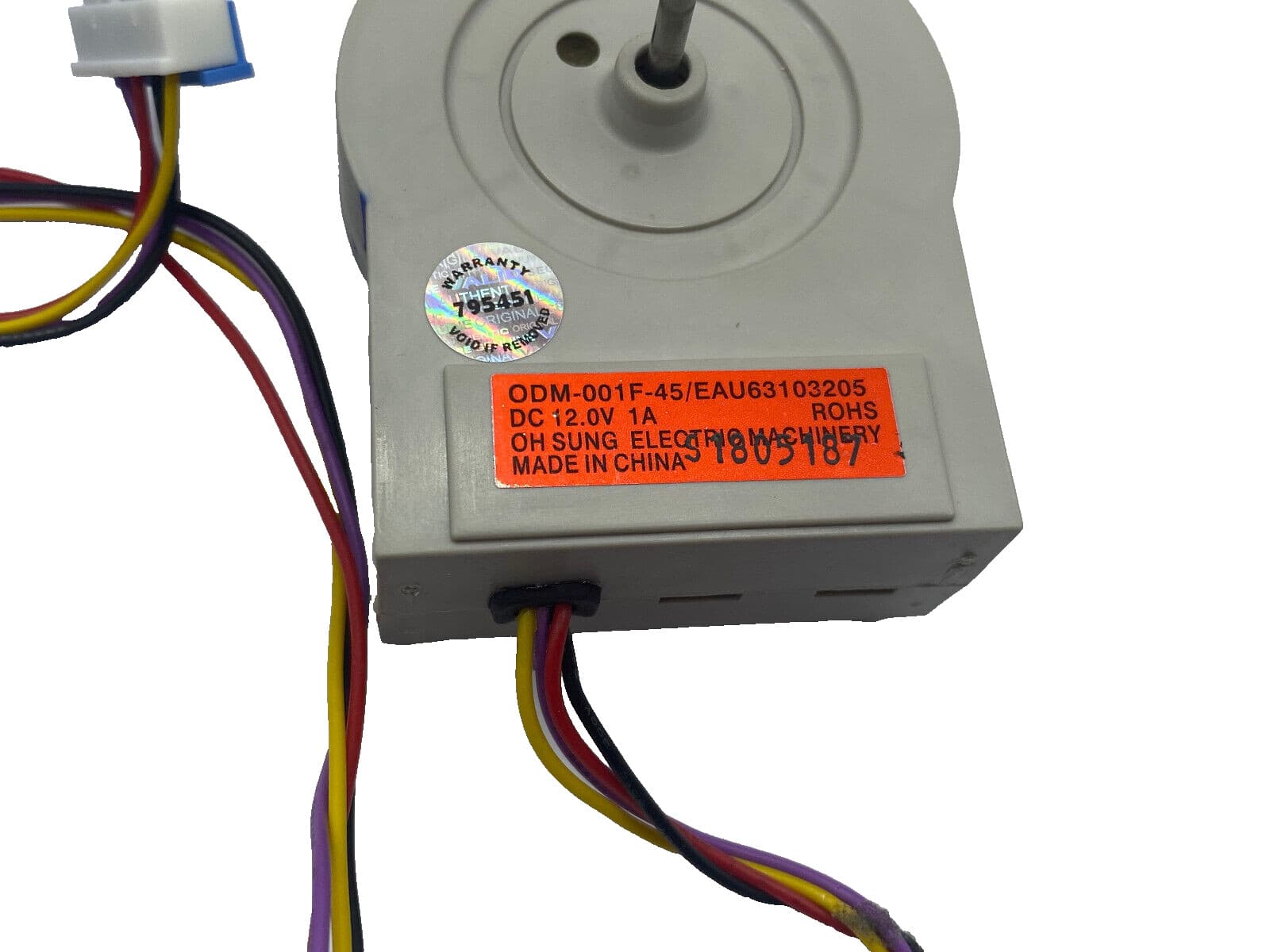 Genuine OEM LG Refrigerator Condenser Fan Motor and Blade EAU63103205 — thumbnail 3