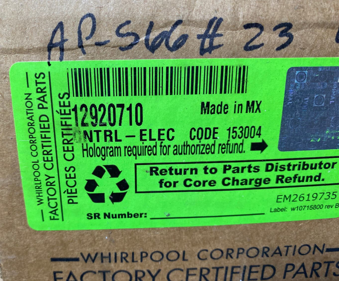 12920710 OEM Whirlpool Refrigerator Electronic Control Board  New Genuine — thumbnail 3