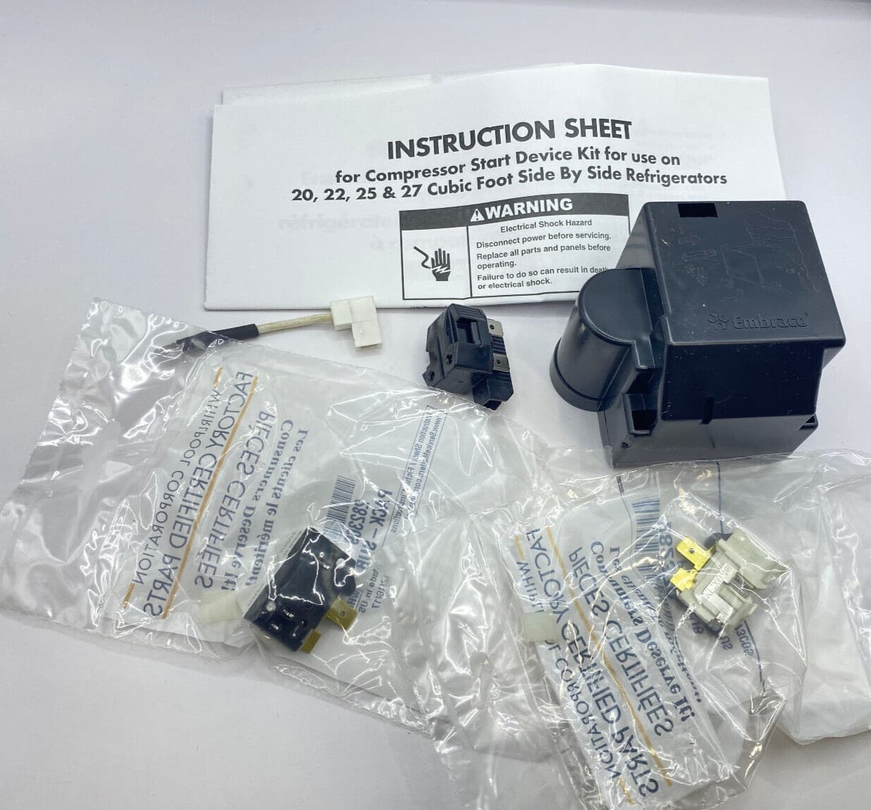8201799 OEM Whirlpool Refrigerator Compressor Start Relay Kit  NEW Genuine — thumbnail 7