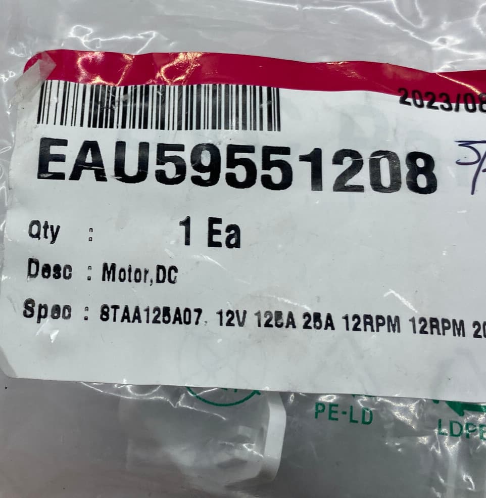 New Genuine OEM LG Refrigerator Dispenser Ice Chute Door Motor  EAU59551208 — thumbnail 3