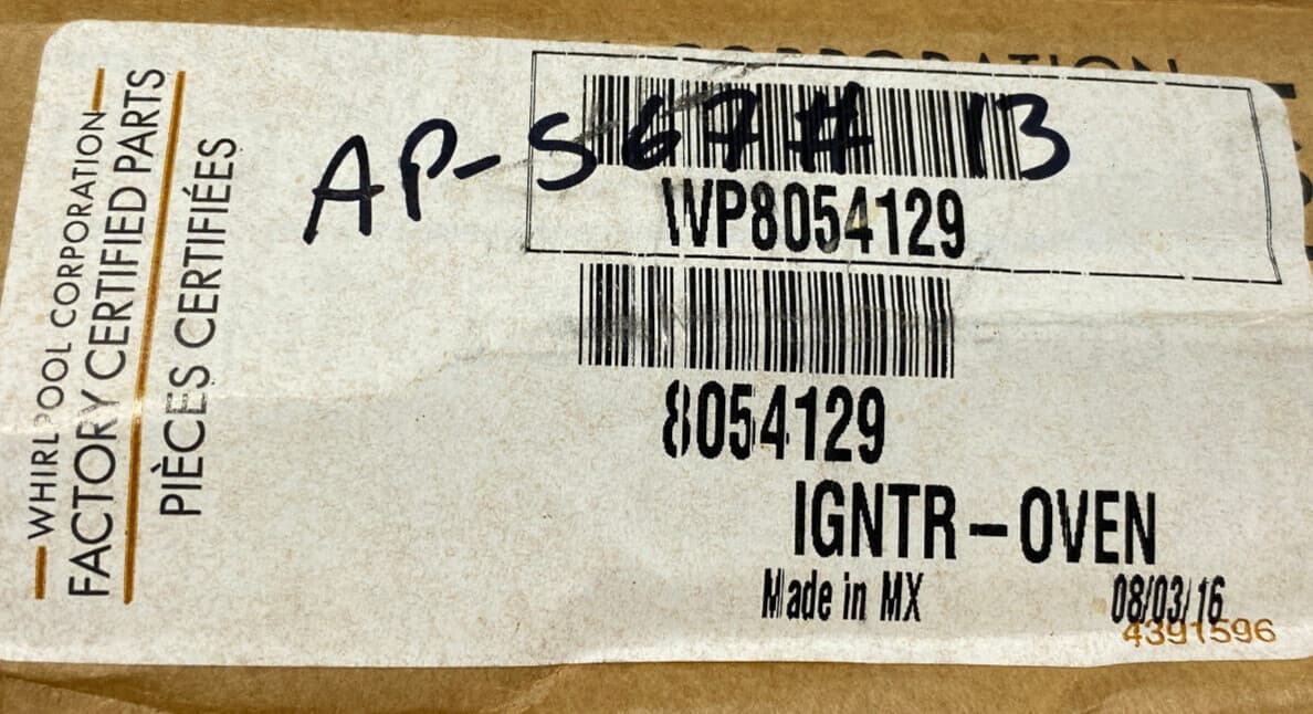 New Genuine OEM Whirlpool Oven Range Broil Burner Igniter WP8054129 — thumbnail 3