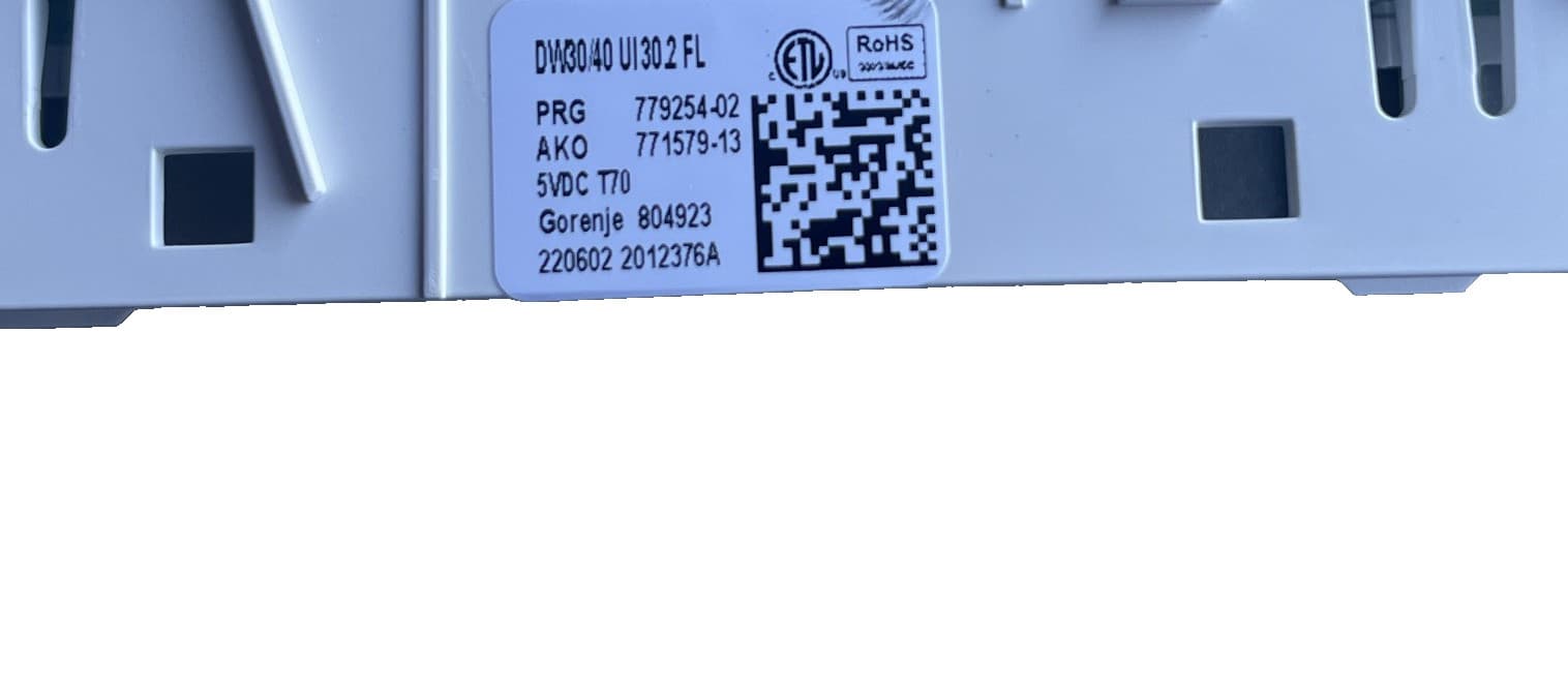 New Genuine OEM Hisense Dishwasher User Interface Board Gorenje 804923 — thumbnail 3