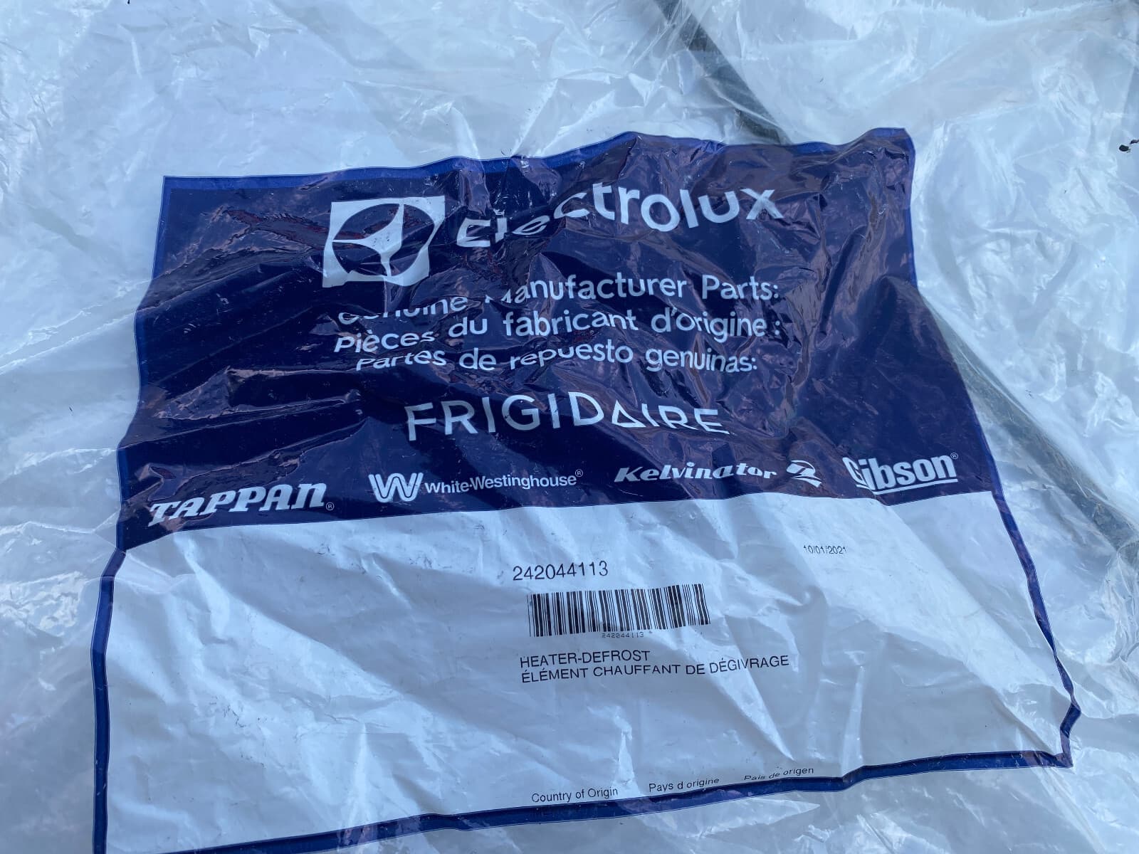 New Genuine Frigidaire Defrost Heater 242044113 — thumbnail 6