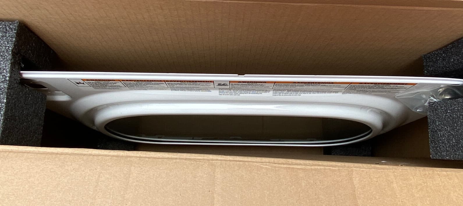 New Genuine Whirlpool Dryer Door Inner Panel Assembly (White) W10903212