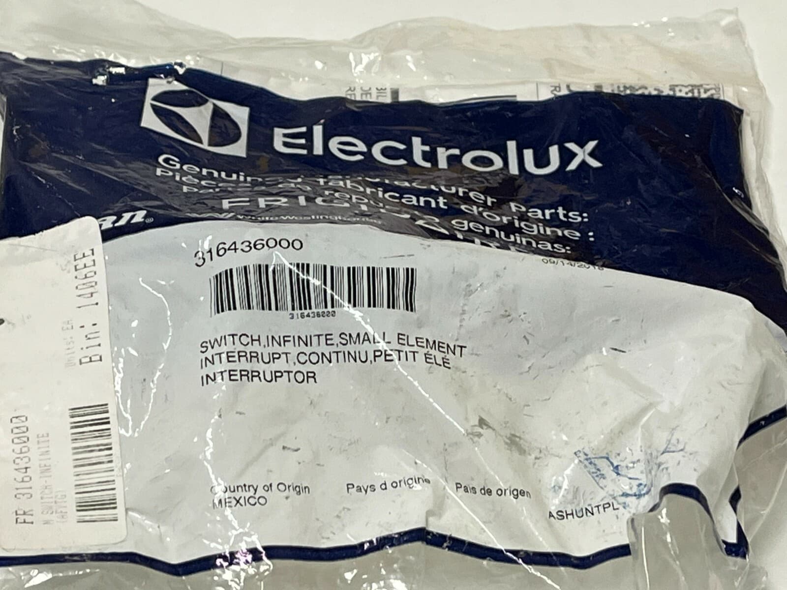 316436000 OEM Frigidaire Range Small Surface Element Switch New Genuine — thumbnail 3