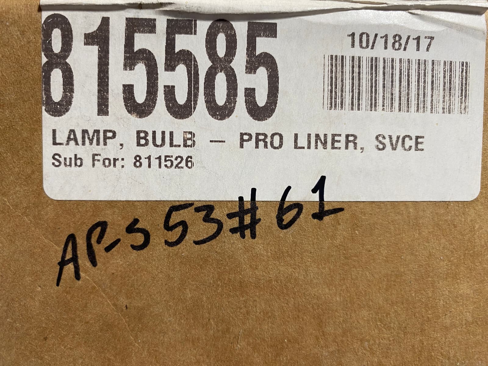 New Genuine OEM Sub-Zero Lamp Bulb Pro Liner SVCE 815585 — thumbnail 3
