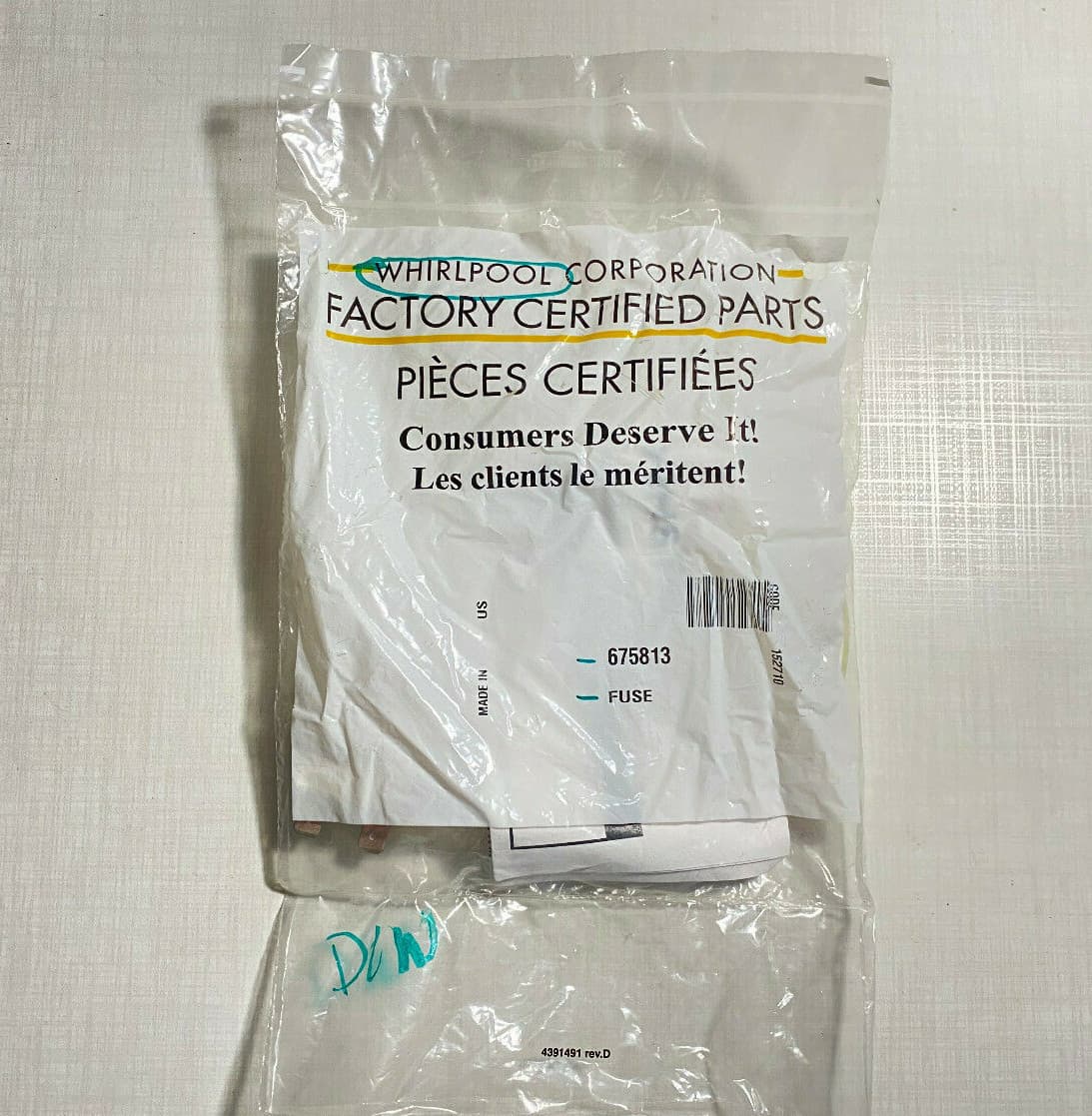 675813  New Genuine Whirlpool  Dishwasher Thermal Fuse Kit ( SET OF 2) — thumbnail 2