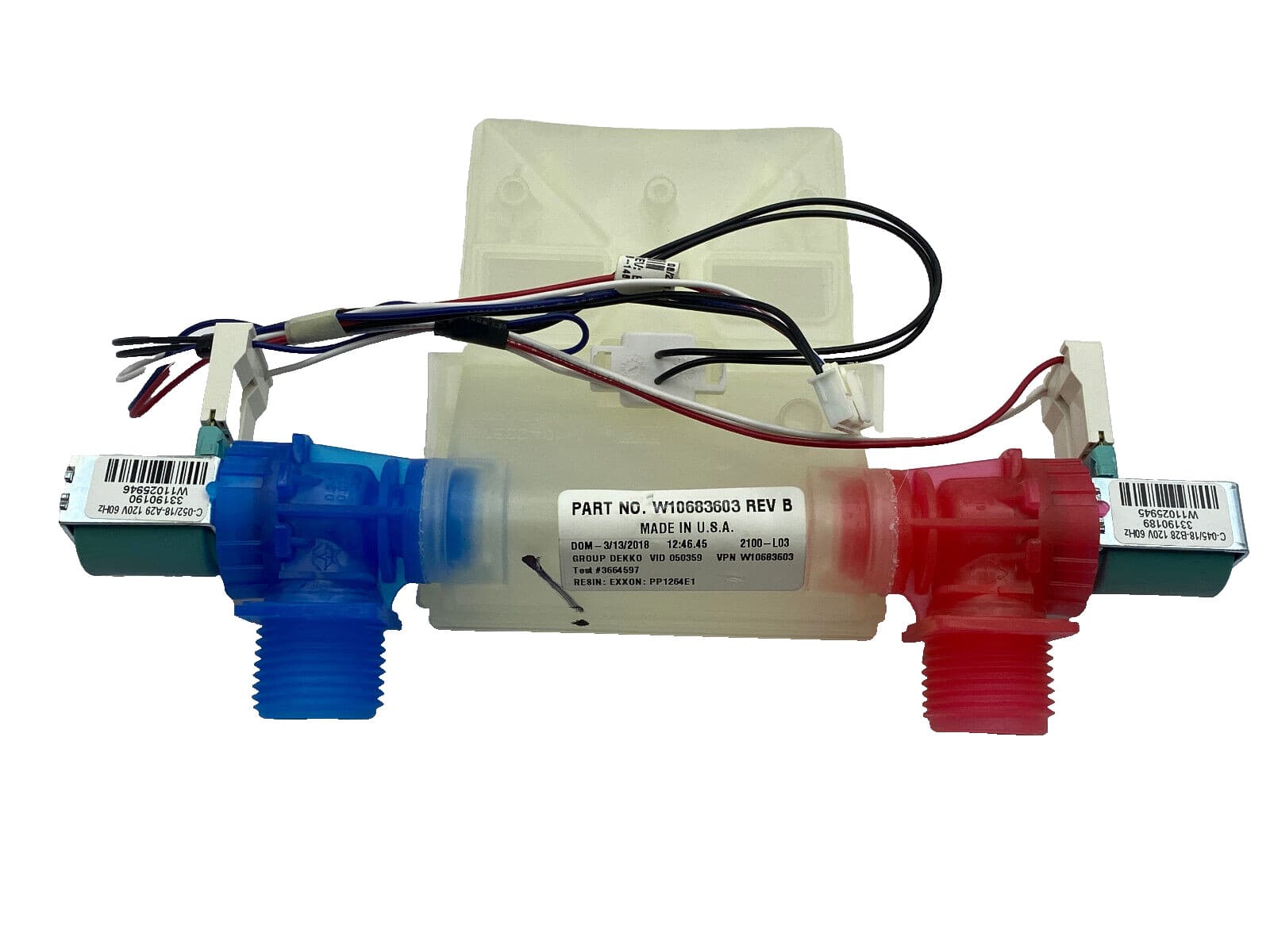 New OEM Genuine  Whirlpool Washer Water Valve W10683603 — thumbnail 2