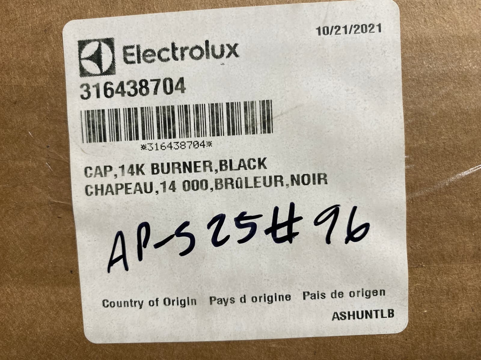 316438704Frigidaire OEM Range Surface Burner Cap Black 14k New Genuine — thumbnail 4