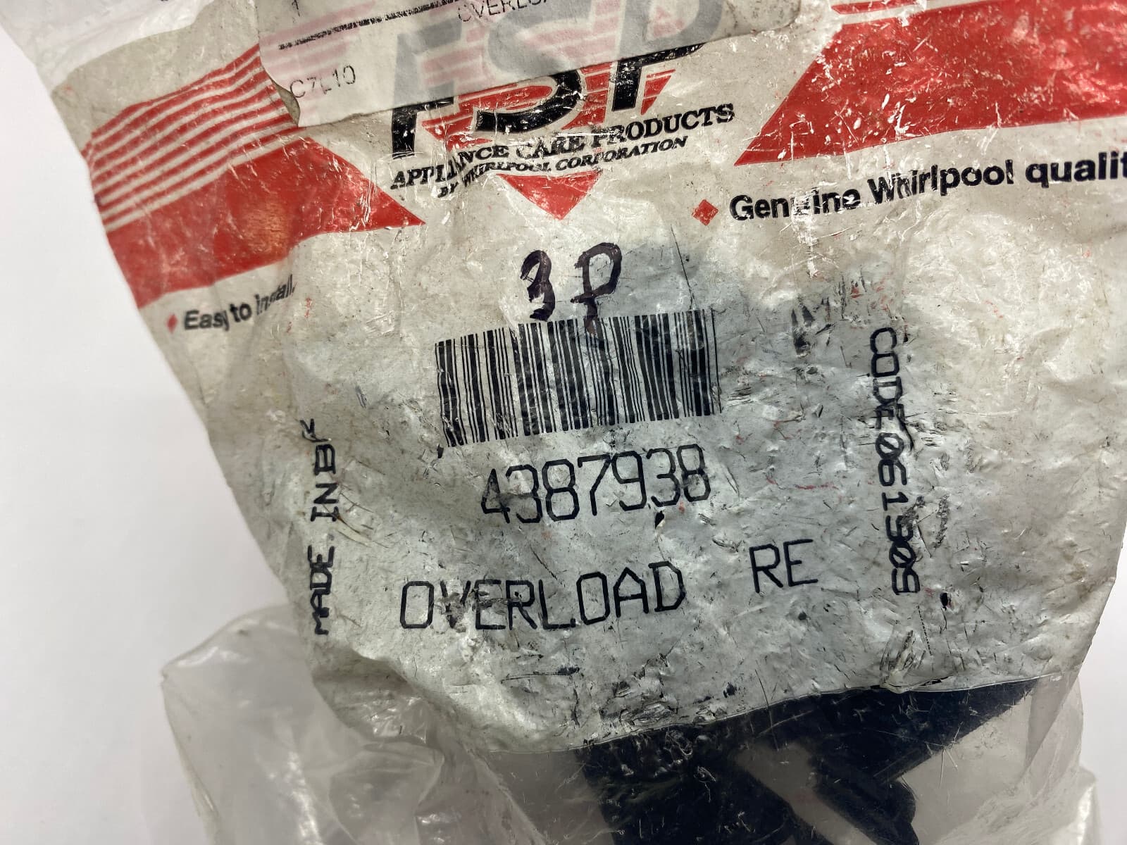 New Genuine Whirlpool  Refrigerator Compressor Overload and Start Relay 4387938 — thumbnail 3