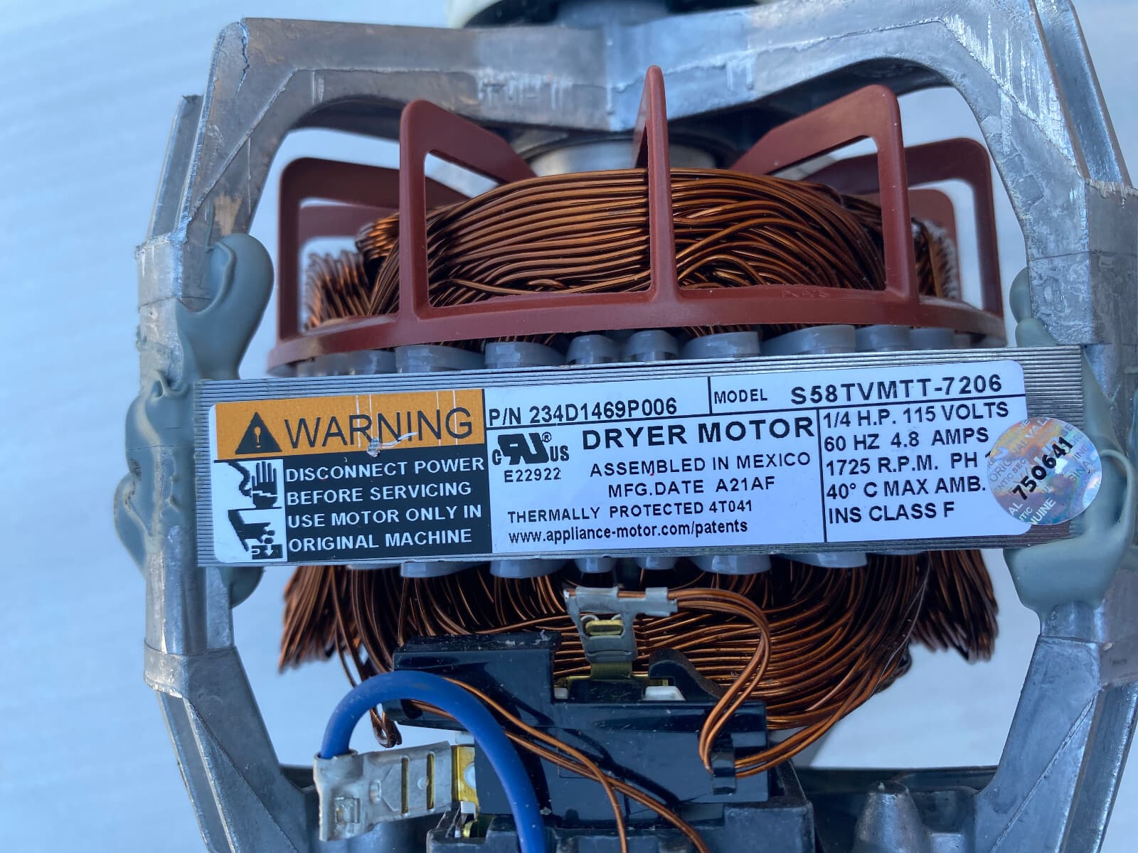 New Genuine OEM GE Dryer Drive Motor GTD72EBPN0DG  WE49X28295 — thumbnail 2