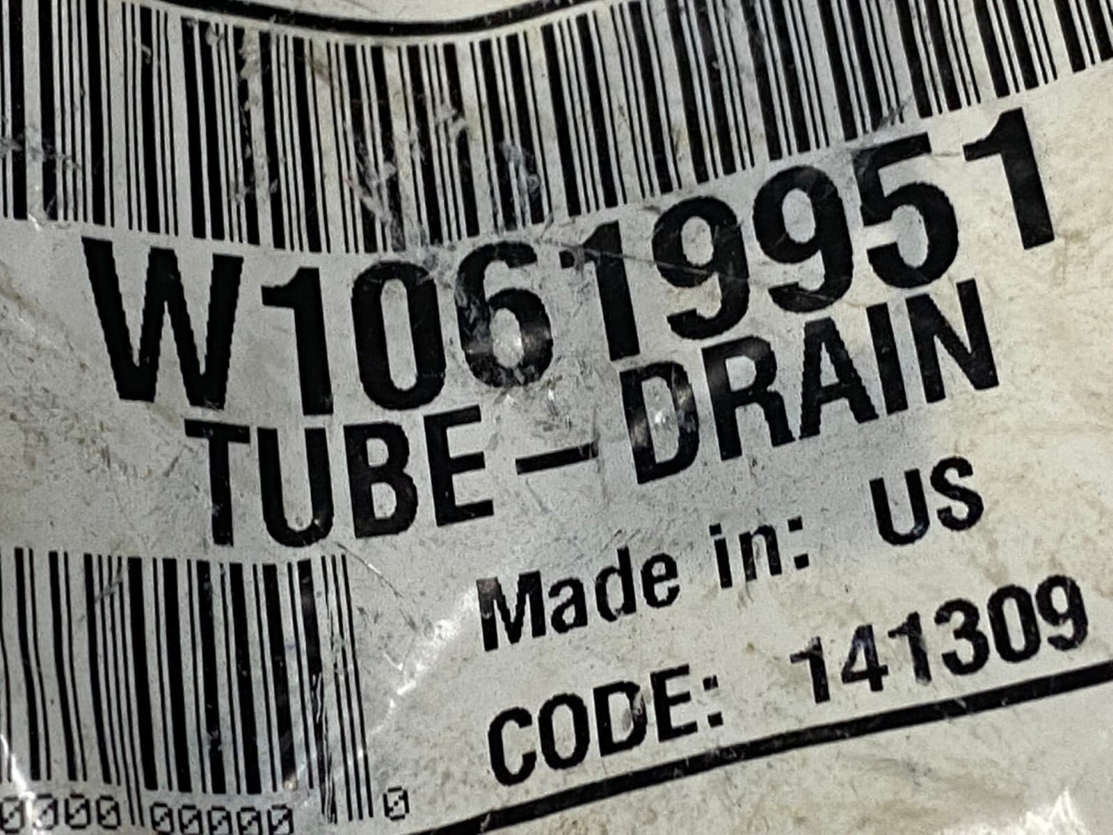 NEW Genuine Whirlpool Refrigerator Drain Tube KBFS25EVMS W10619951 — thumbnail 3