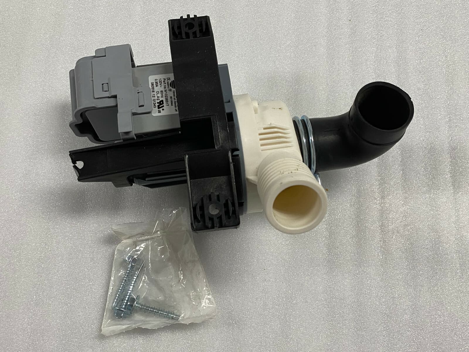 W10536347 Whirlpool OEM Washer Drain Pump Kit NEW Genuine — thumbnail 4