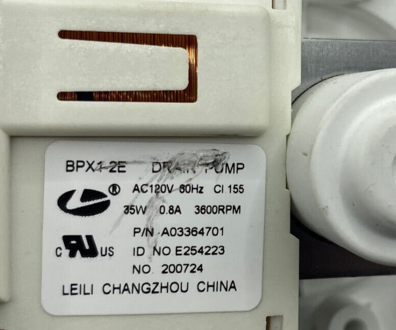 A03364701 Genuine OEM Frigidaire Dishwasher Drain Pump — thumbnail 3