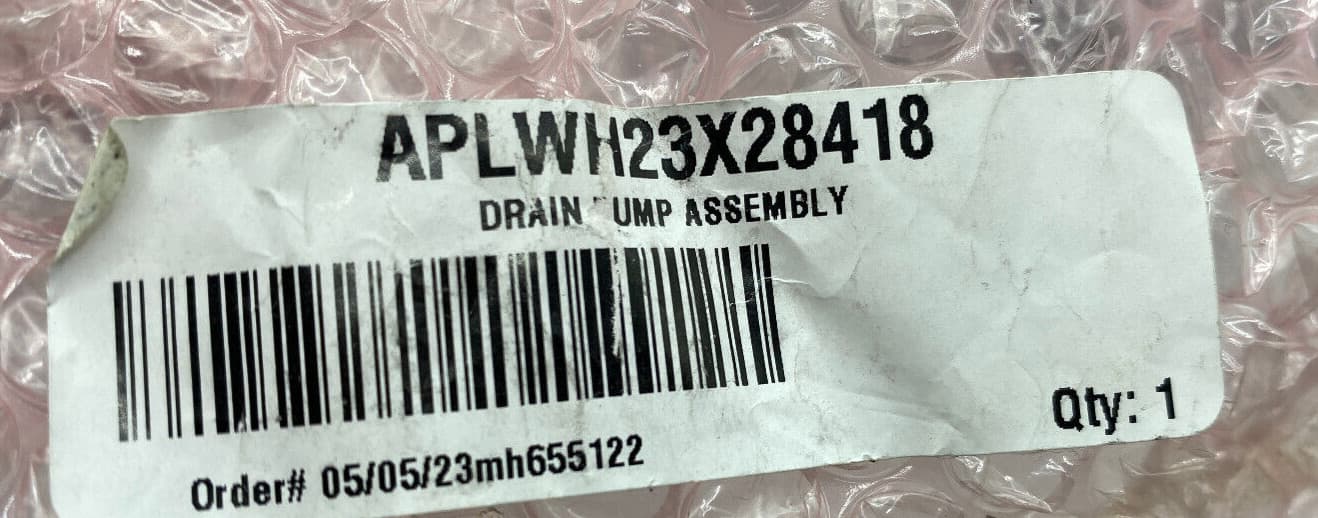 New For GE Washer Drain Pump Assembly WH23X28418 — thumbnail 6