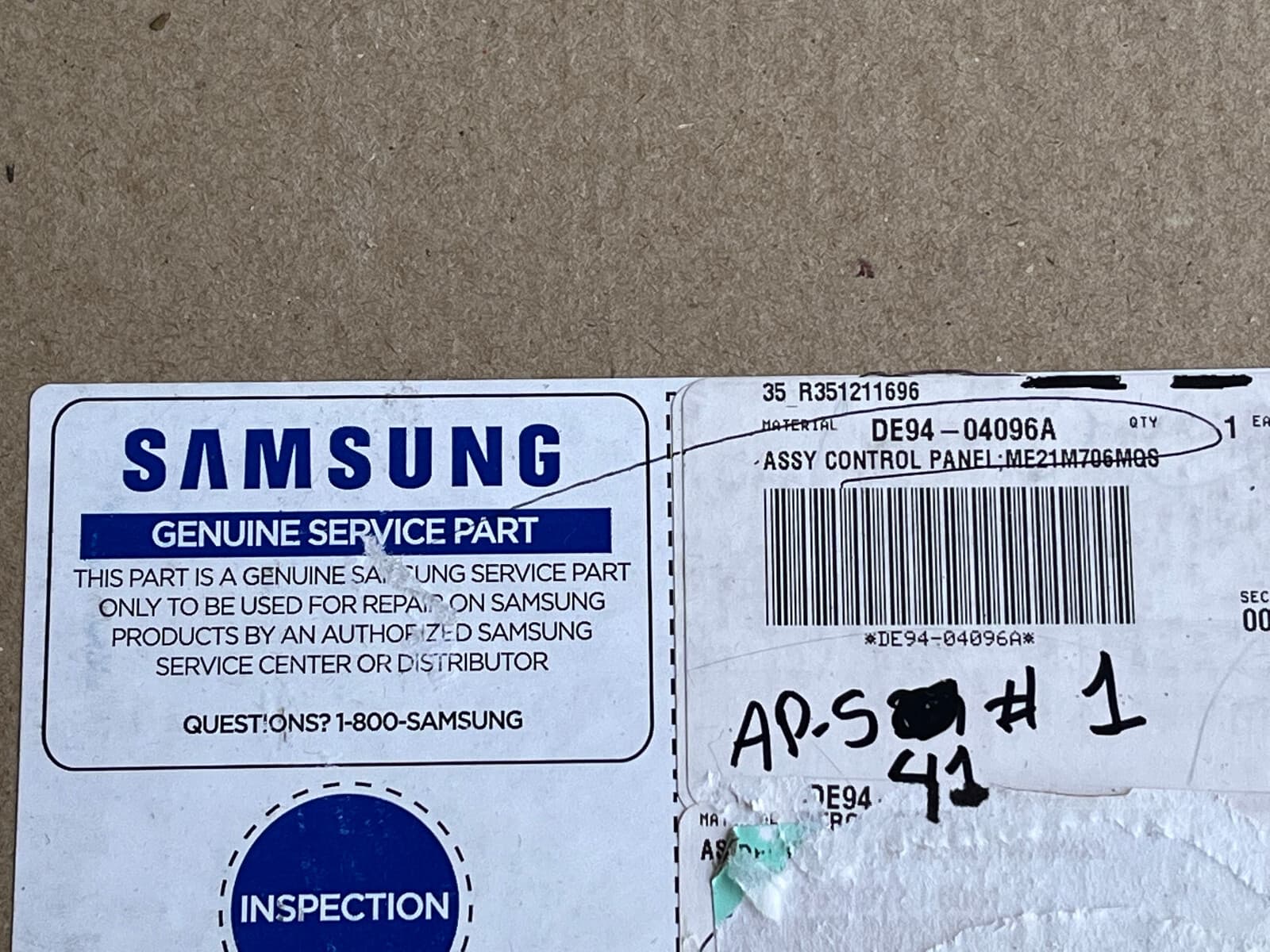 New Genuine Samsung Microwave Assy Control Panel DE94-04096A — thumbnail 4