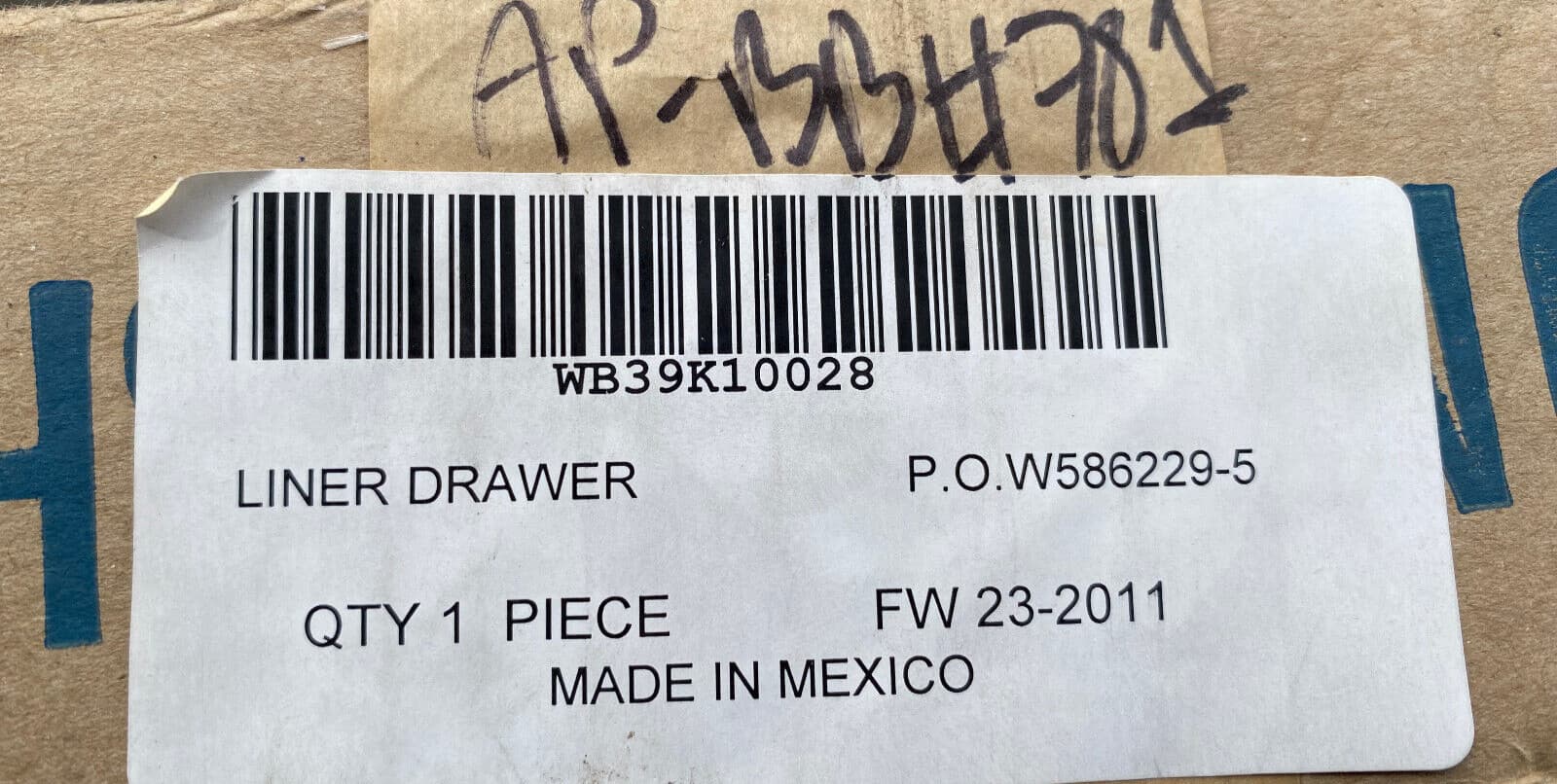 New Genuine OEM GE Range Drawer Liner WB39K10028 — thumbnail 4