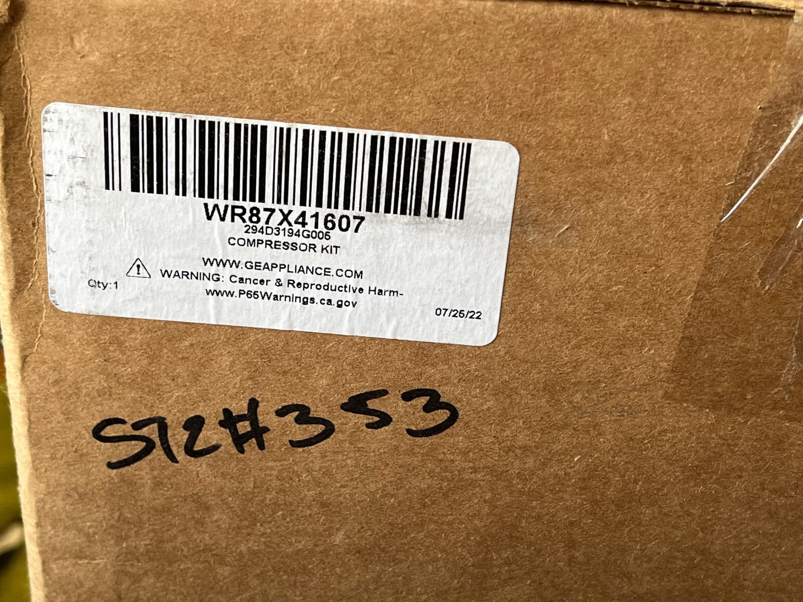 WR87X41607  OEM GE Refrigerator  Compressor Meizhi Kit  EZ80H1Y-U New Genuine — thumbnail 20