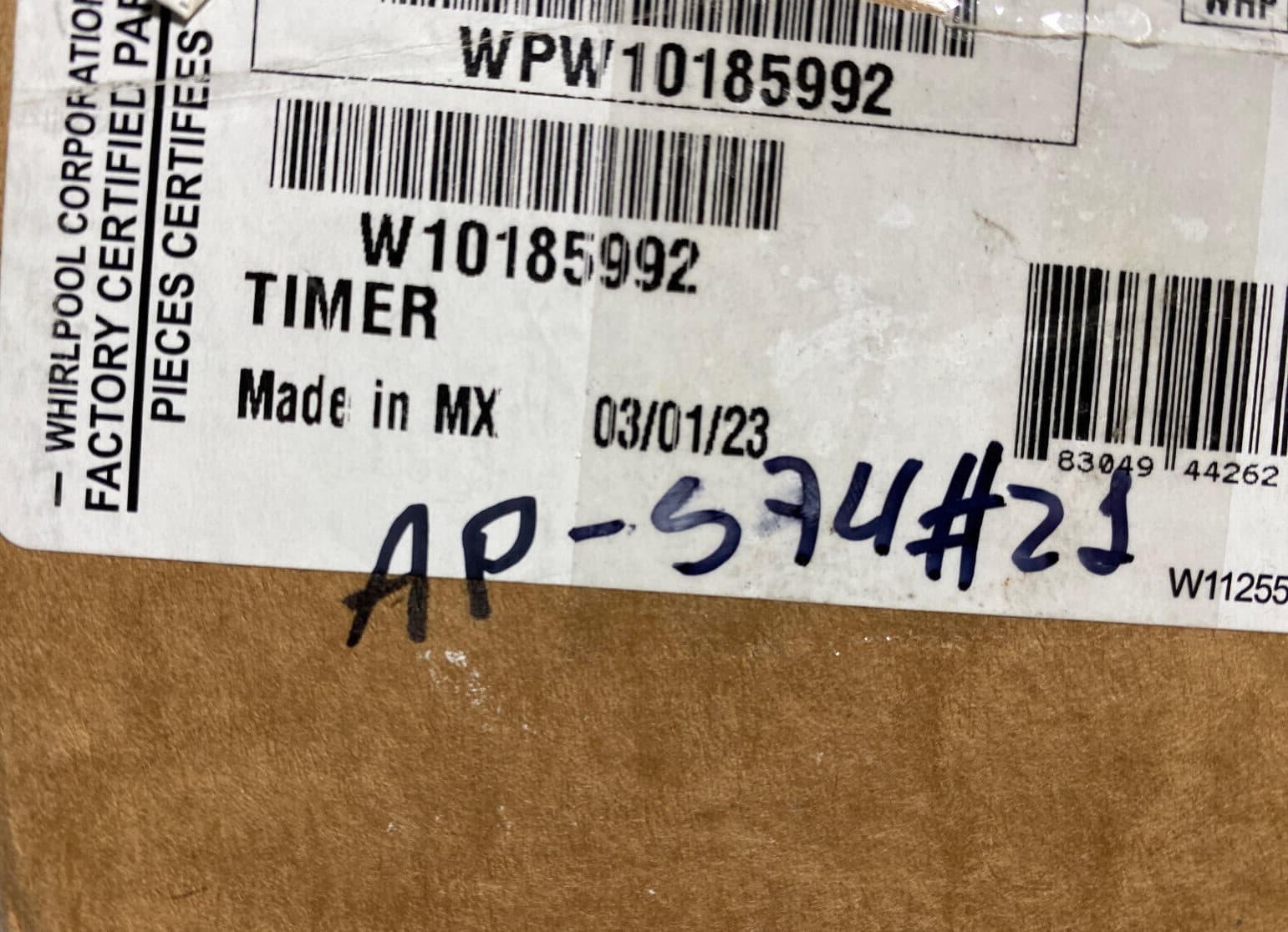 Genuine OEM Whirlpool Dryer Timer WPW10185992 W10185992 — thumbnail 4