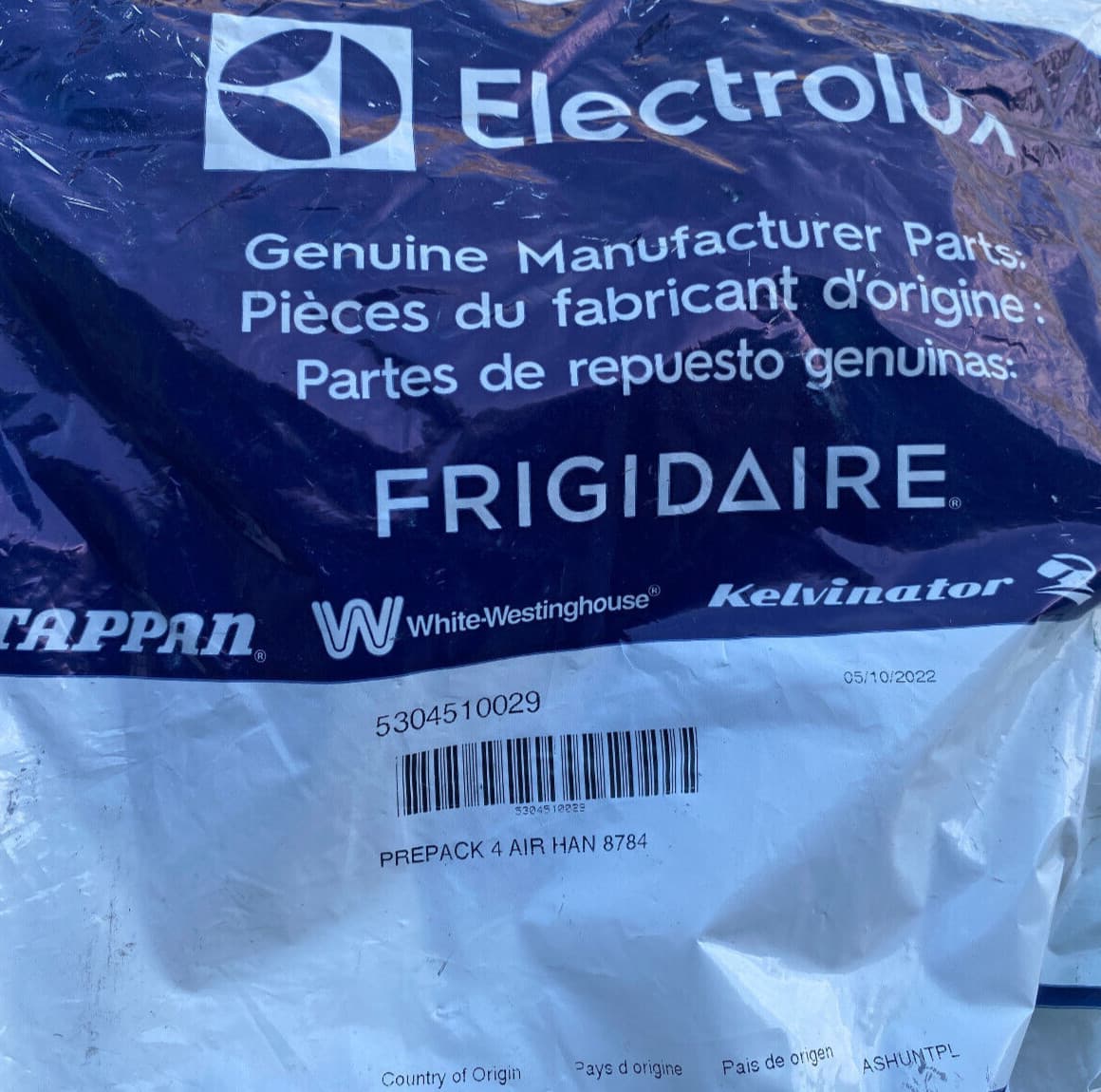 New Genuine OEM Frigidaire Refrigerator Prepack Air Han 5304510029 — thumbnail 3