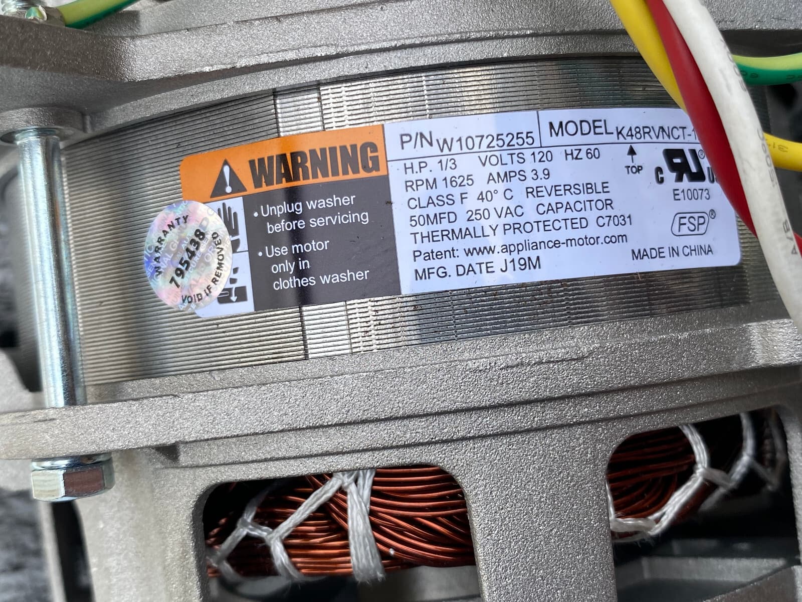 New Genuine Whirlpool Washer Drive Motor W10836348 — thumbnail 8