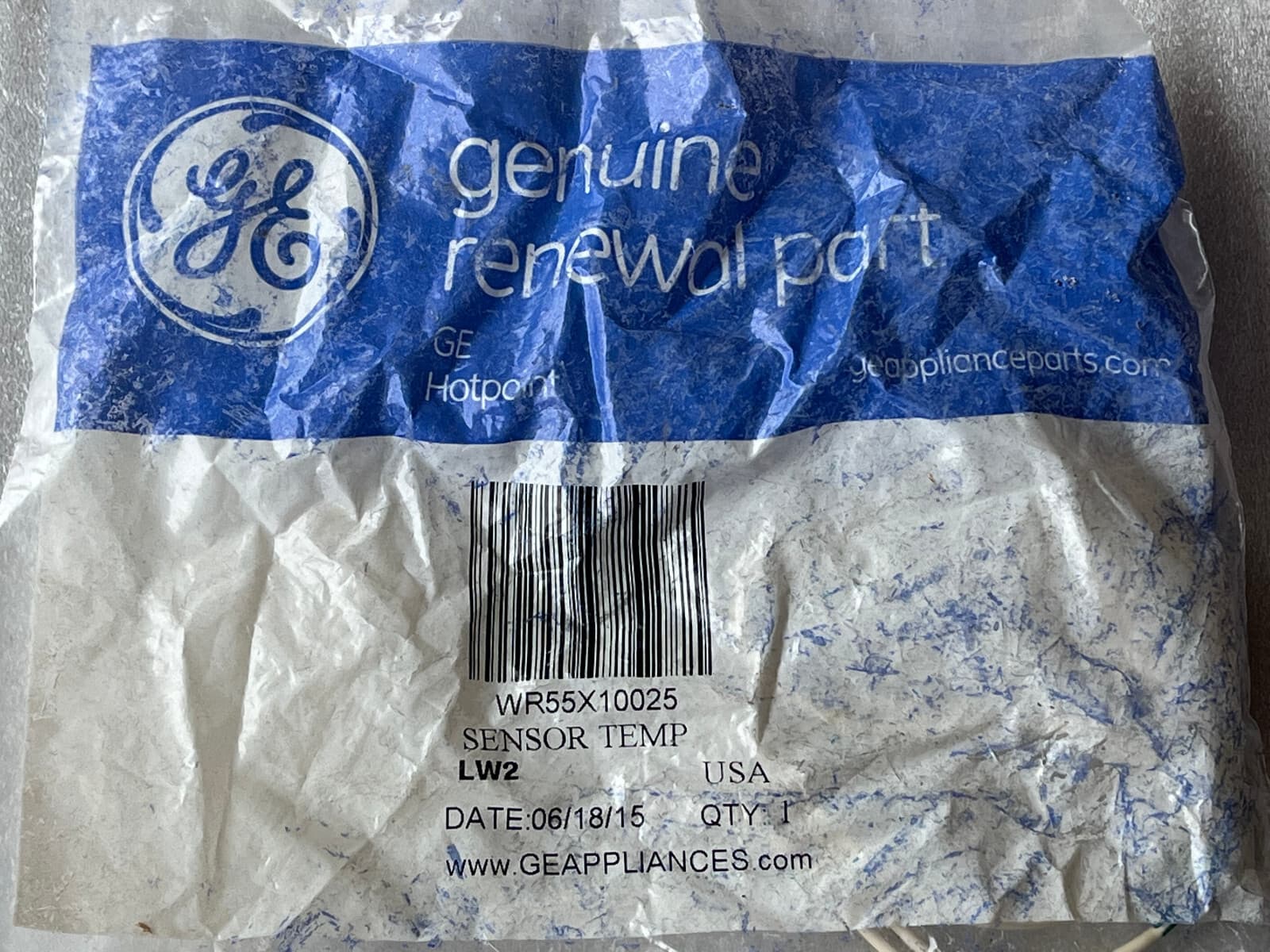 WR55X10025  New Genuine GE Refrigerator Temperature Sensor — thumbnail 15