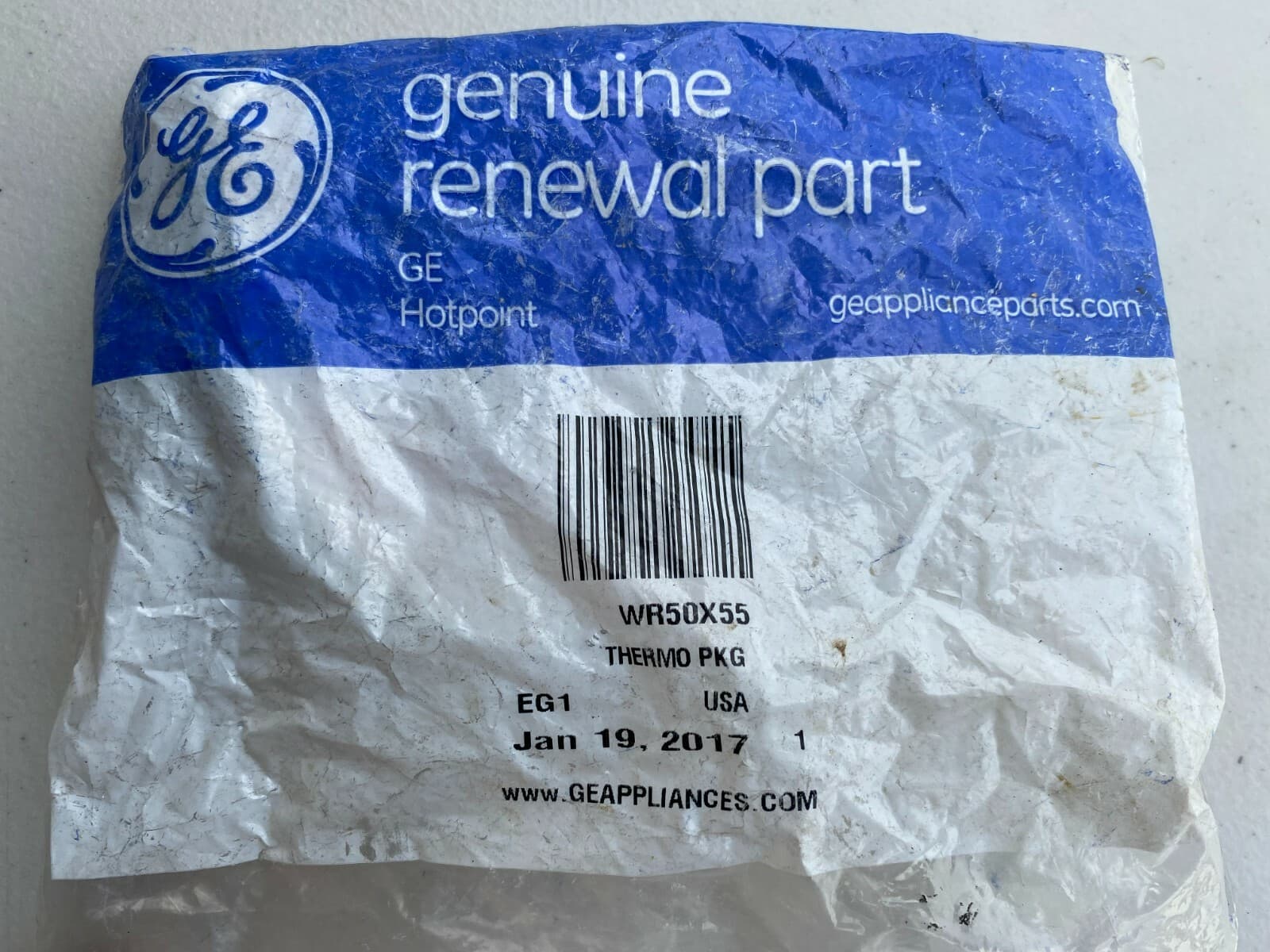 New Genuine OEM GE  Refrigerator Defrost Thermostat  WR50X55 — thumbnail 3
