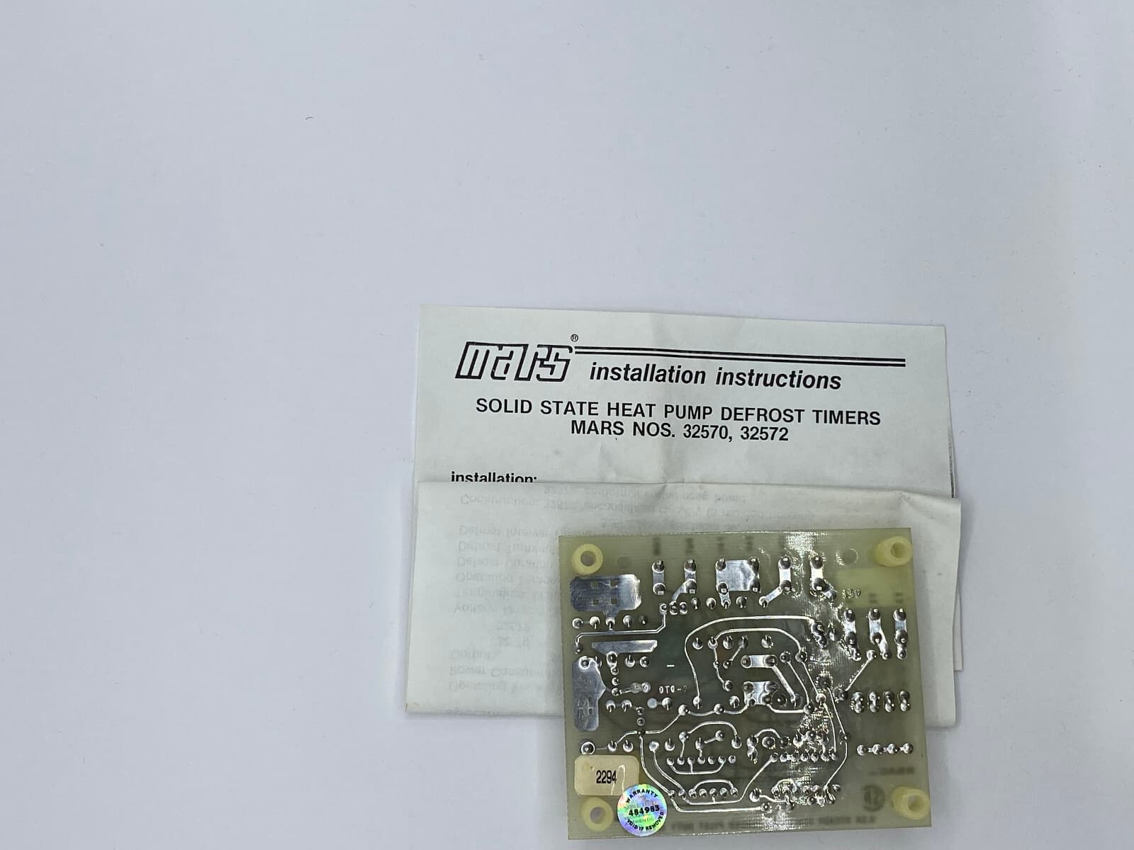 New Genuine Mars Heat Pump Defrost Timer 32572 — thumbnail 2