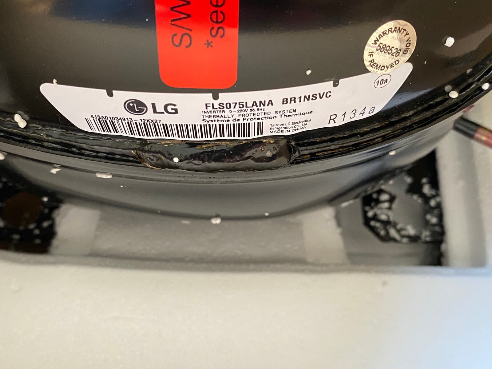 New Genuine OEM LG Kenmore Refrigerator Compressor FLS075LANA TCA38151706 — thumbnail 14