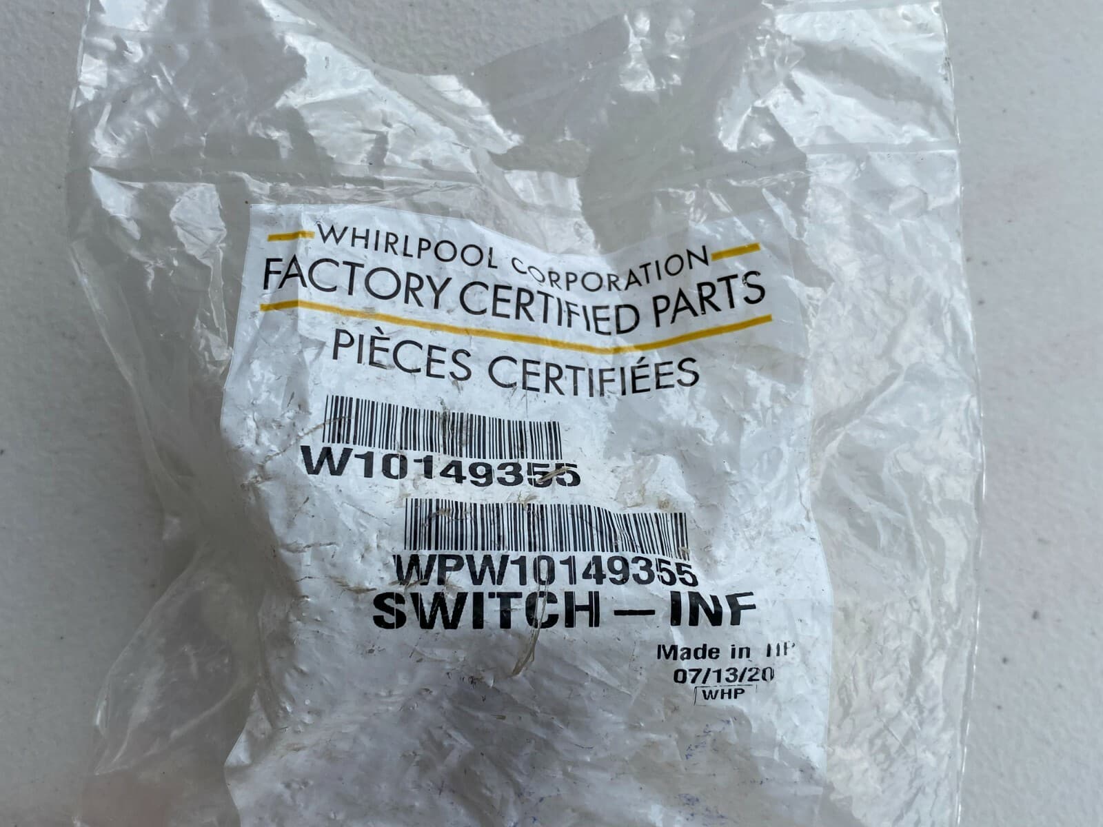 Genuine OEM Whirlpool Infinite Range Switch W10149355 — thumbnail 5
